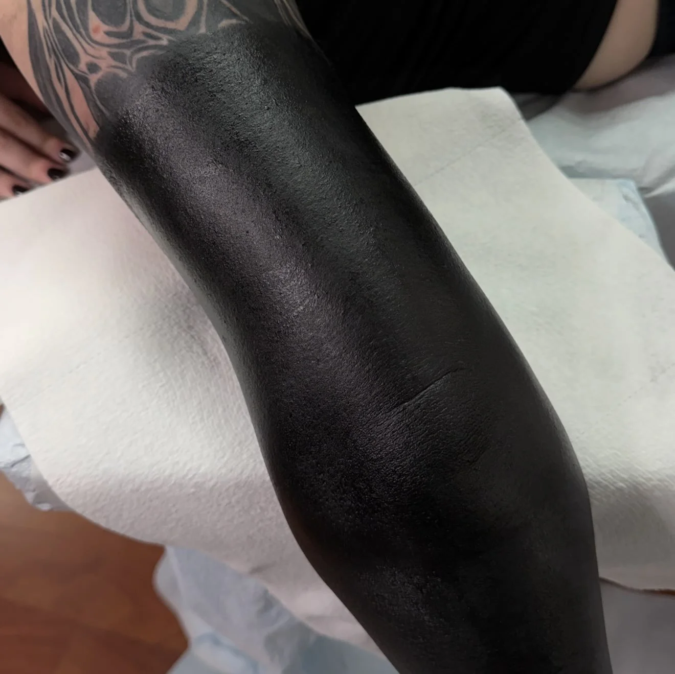 More black to this blackout
.
.
.
.
If you want to get blackwork done, send me a DM. I will always have time to blackout something. 
.
@notattoopain use code john10
.
.
.
.
Booking for 2026 in NYC.
.
Take care of your tattoo, eat good, listen to your