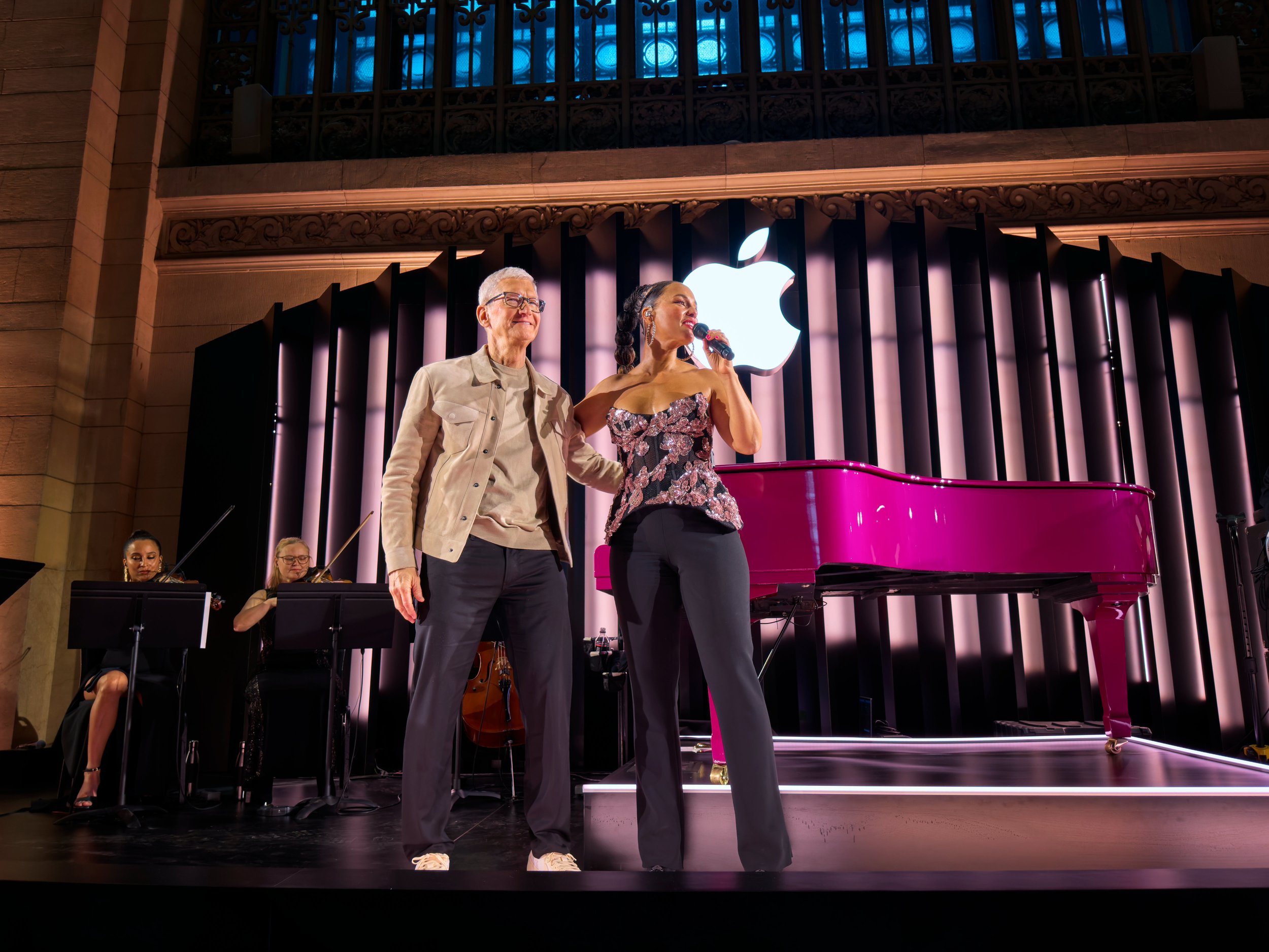 Tim Cook and Alicia Keys Take Over Grand Central for Apple’s 50th Anniversary