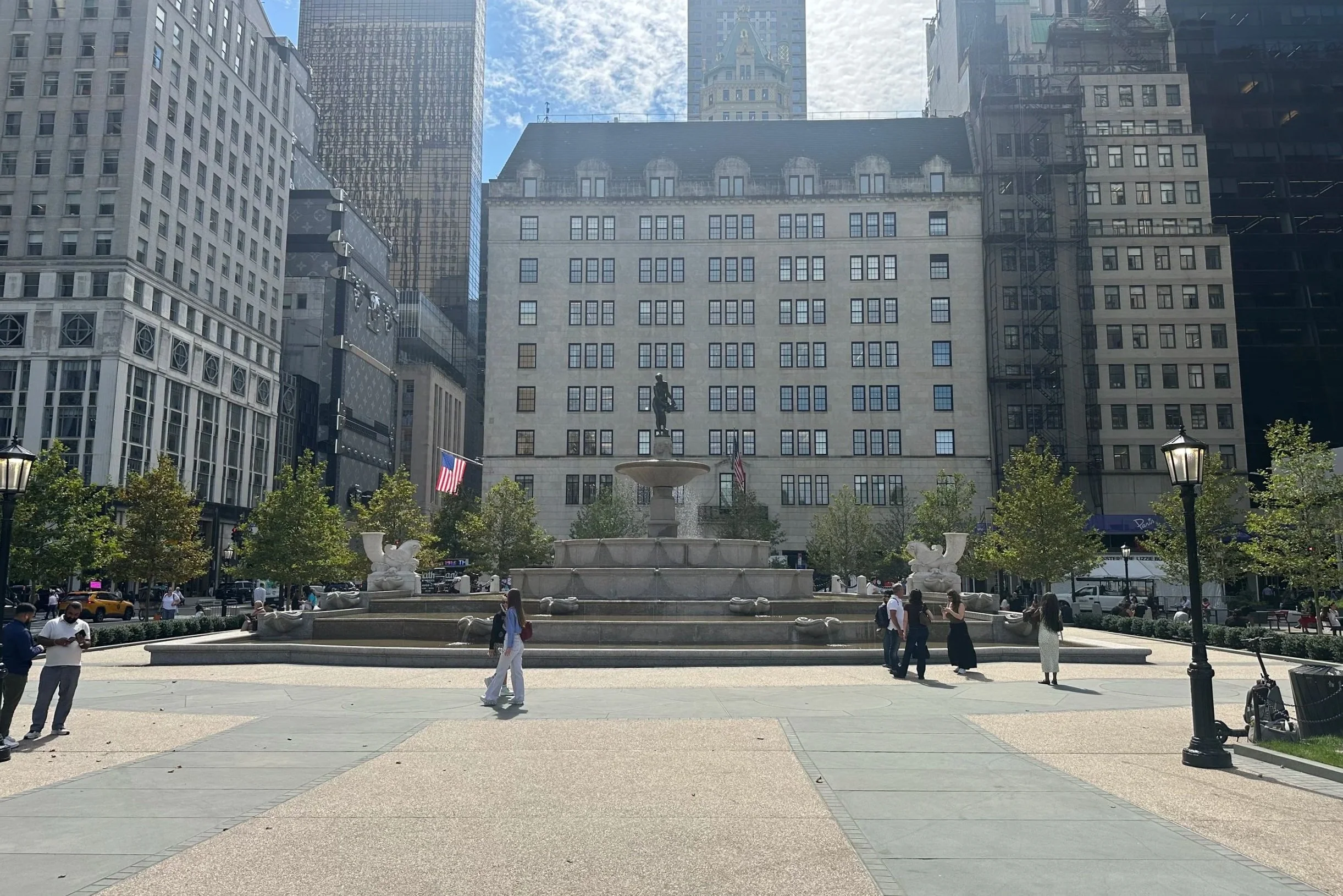 Flanked By The Apple Store, Bergdorf Goodman, And The Plaza Hotel, The Grand Army Plaza Finally Reopens