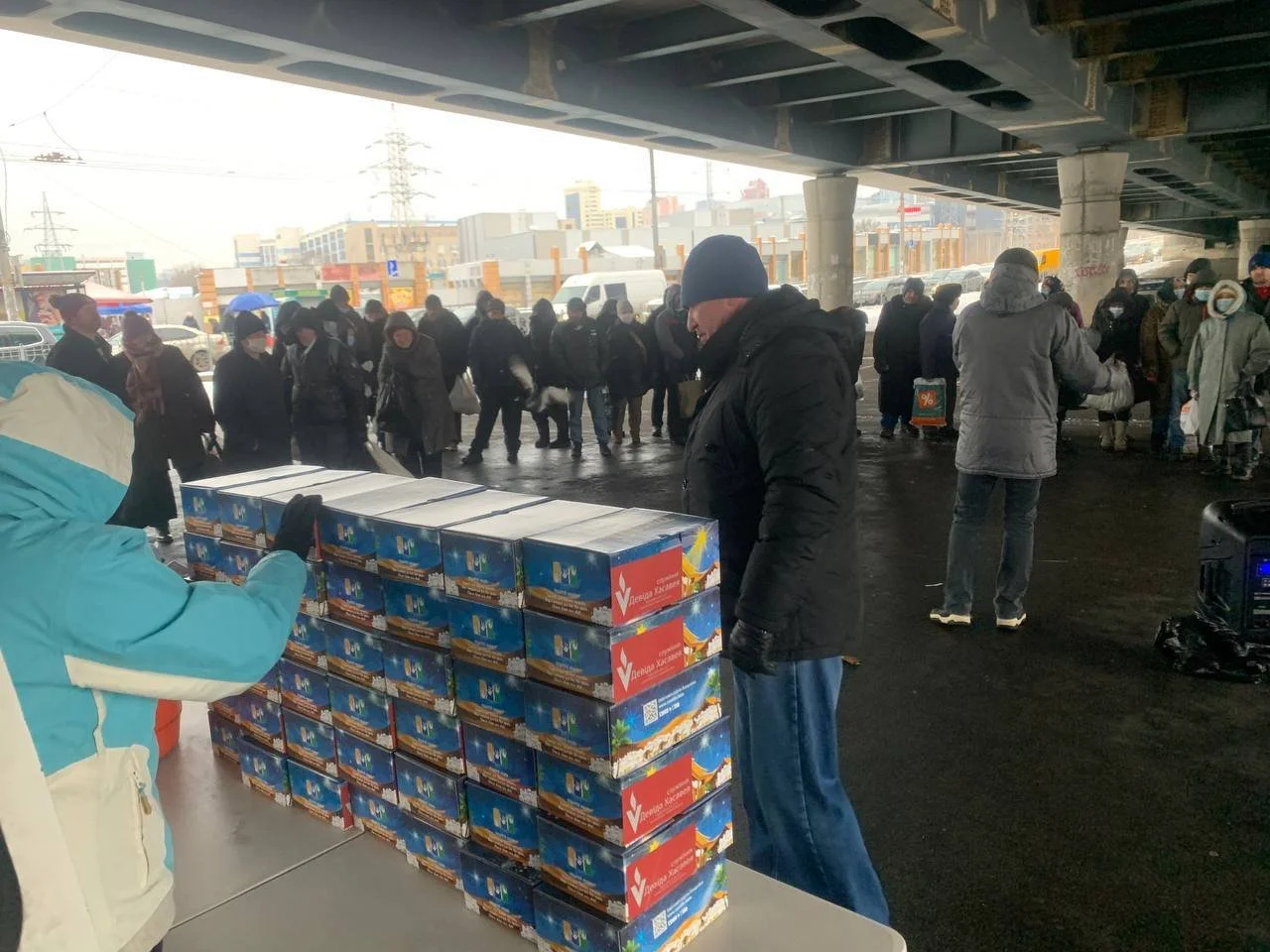 Feeding the homeless in Ukraine