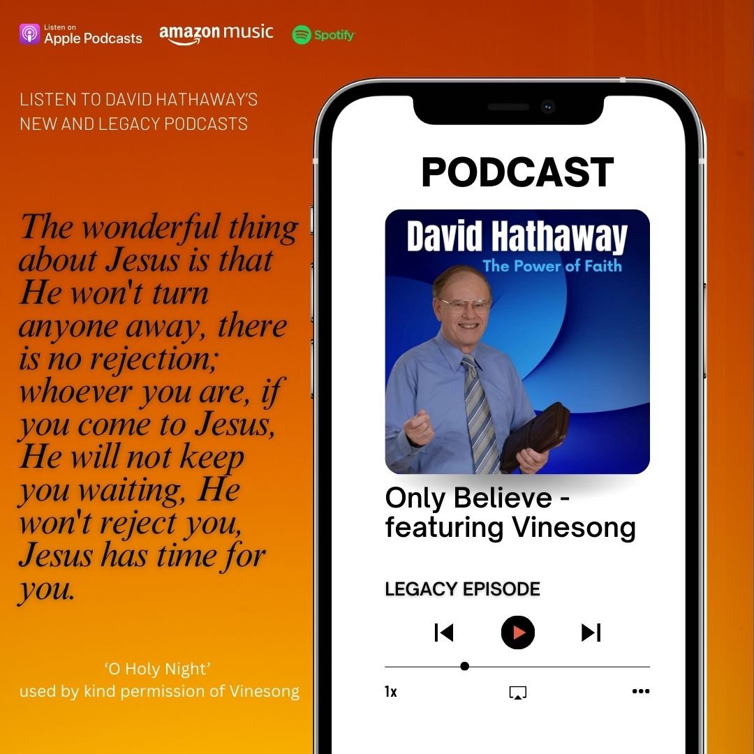 The wonderful thing about Jesus is that He won't turn anyone away, there is no rejection; whoever you are, if you come to Jesus, He will not keep you waiting, He won't reject you, Jesus has time for you. 

Today, we have a very special Legacy Episode