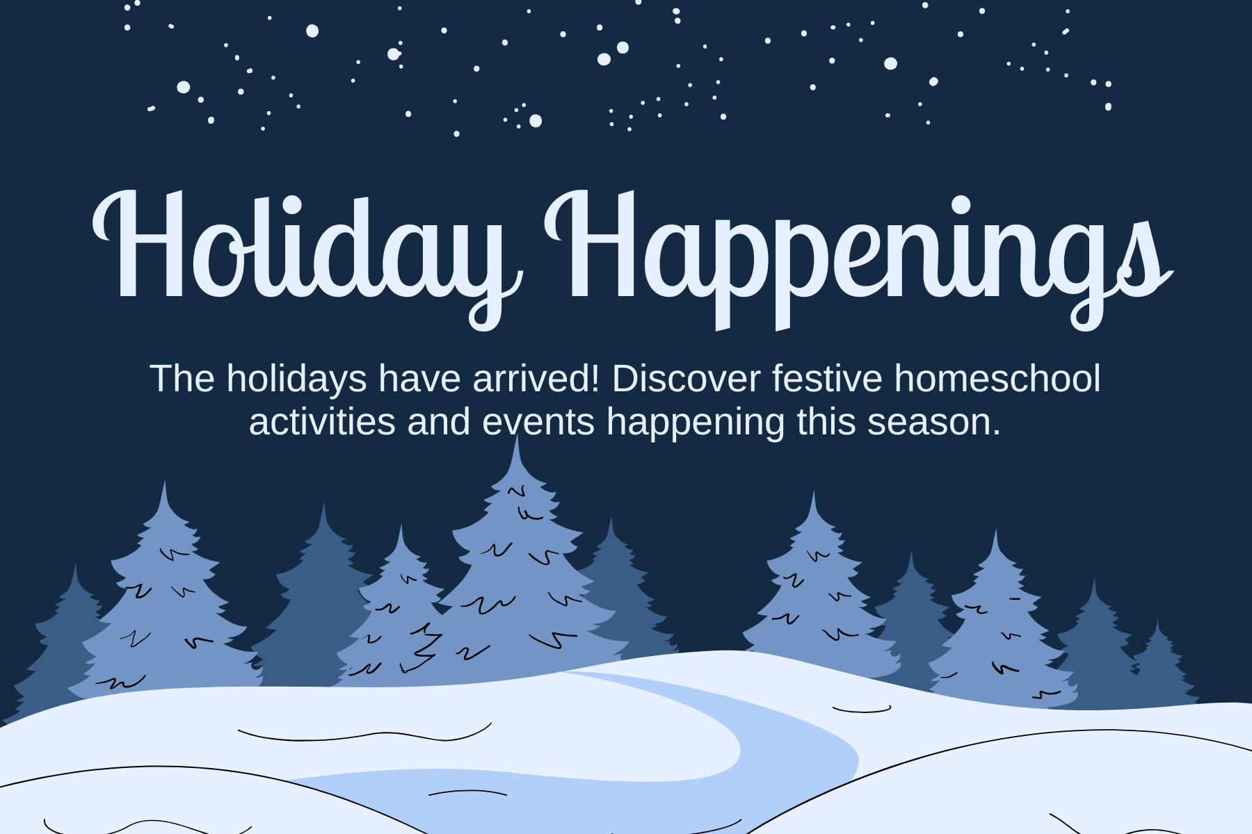 Blue and White Illustrative Happy Holidays Card.png