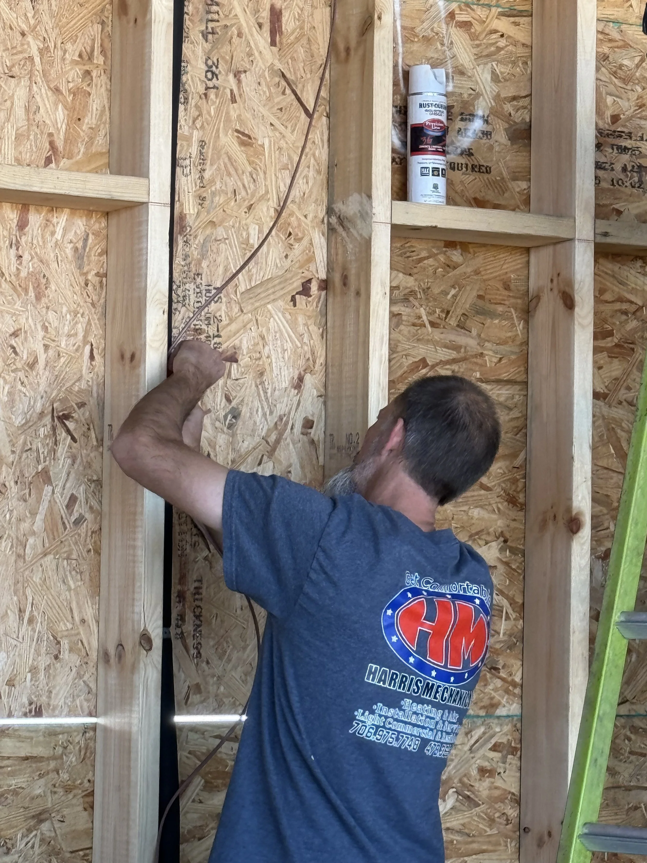 HVAC technician in Middle Georgia on a jobsite