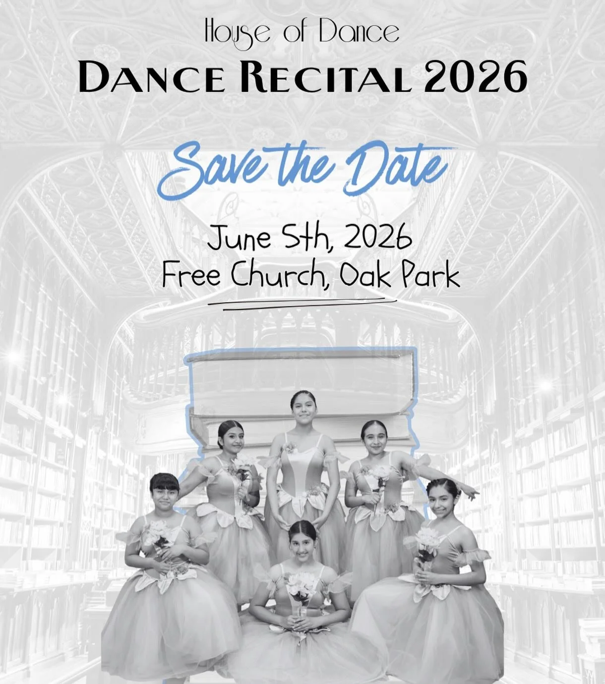 ✨Recital Announcement! ✨
Can you guess the theme? 

Save the Date: June 5th, 2026
Location: Free Church 
200 N Oak Park Ave, Oak Park IL