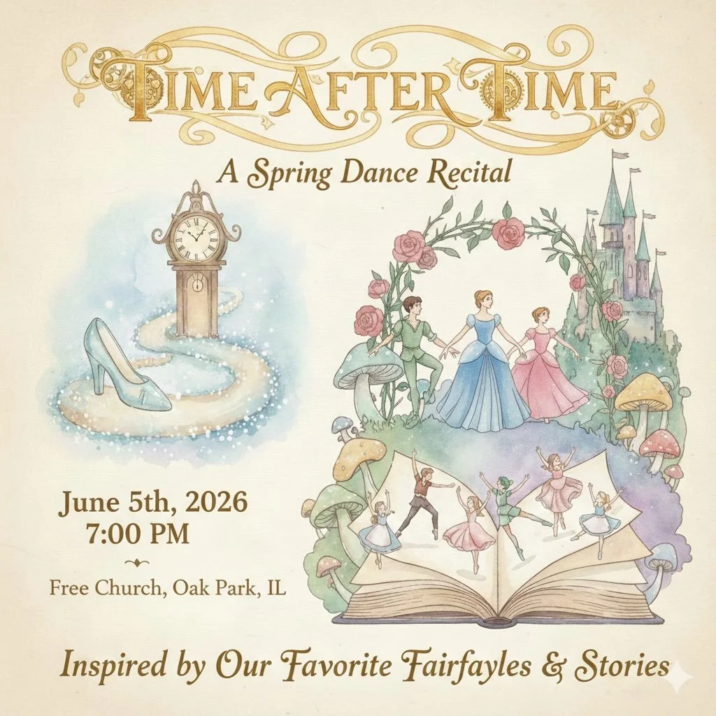 Drum roll please! 🥁📚

Introducing this year&rsquo;s recital theme&hellip; &ldquo;Time After Time&rdquo; inspired by our favorite stories and fairytales! We cannot wait to begin learning choreography with our students so our show can come to life✨

