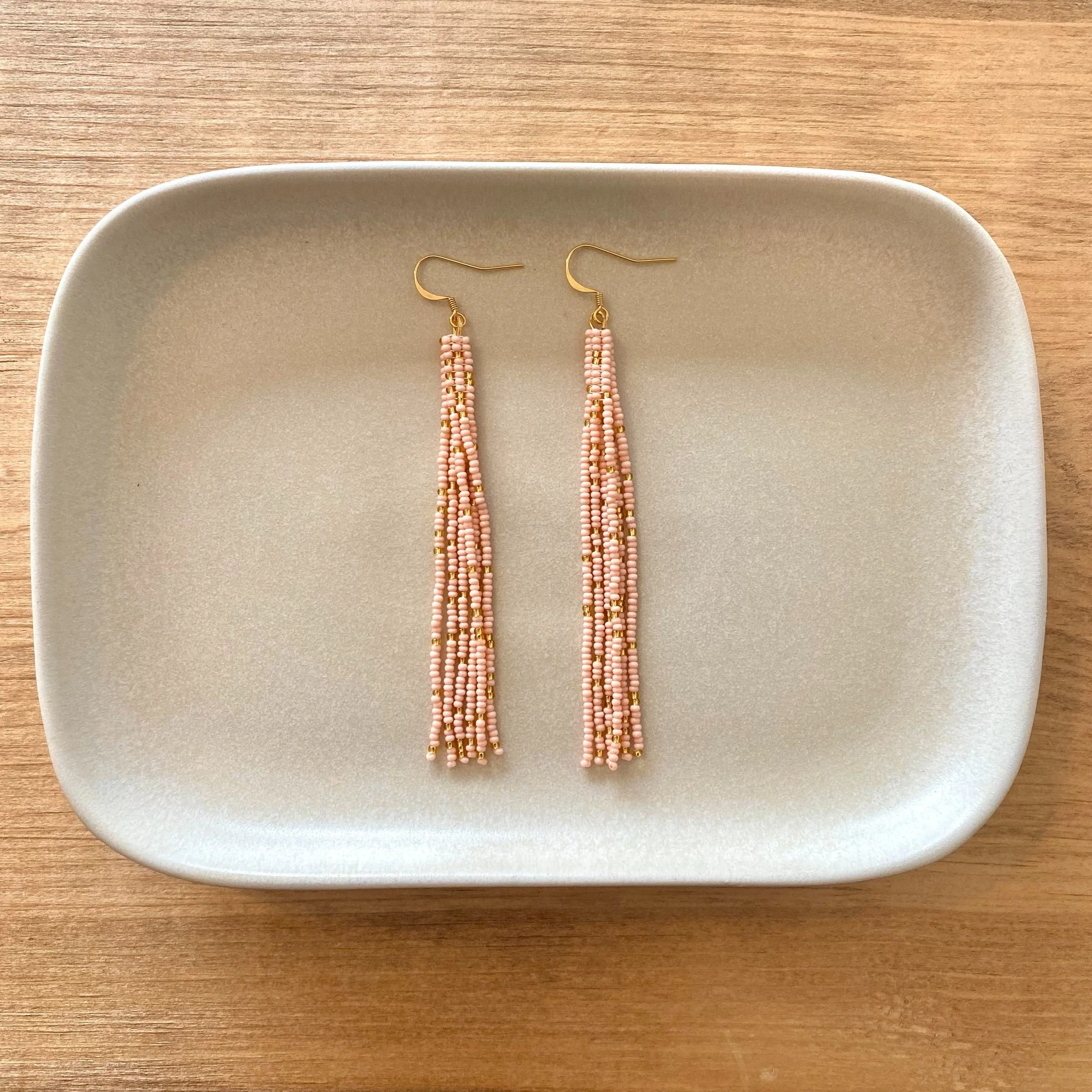 Rose/gold cylinder dangles
