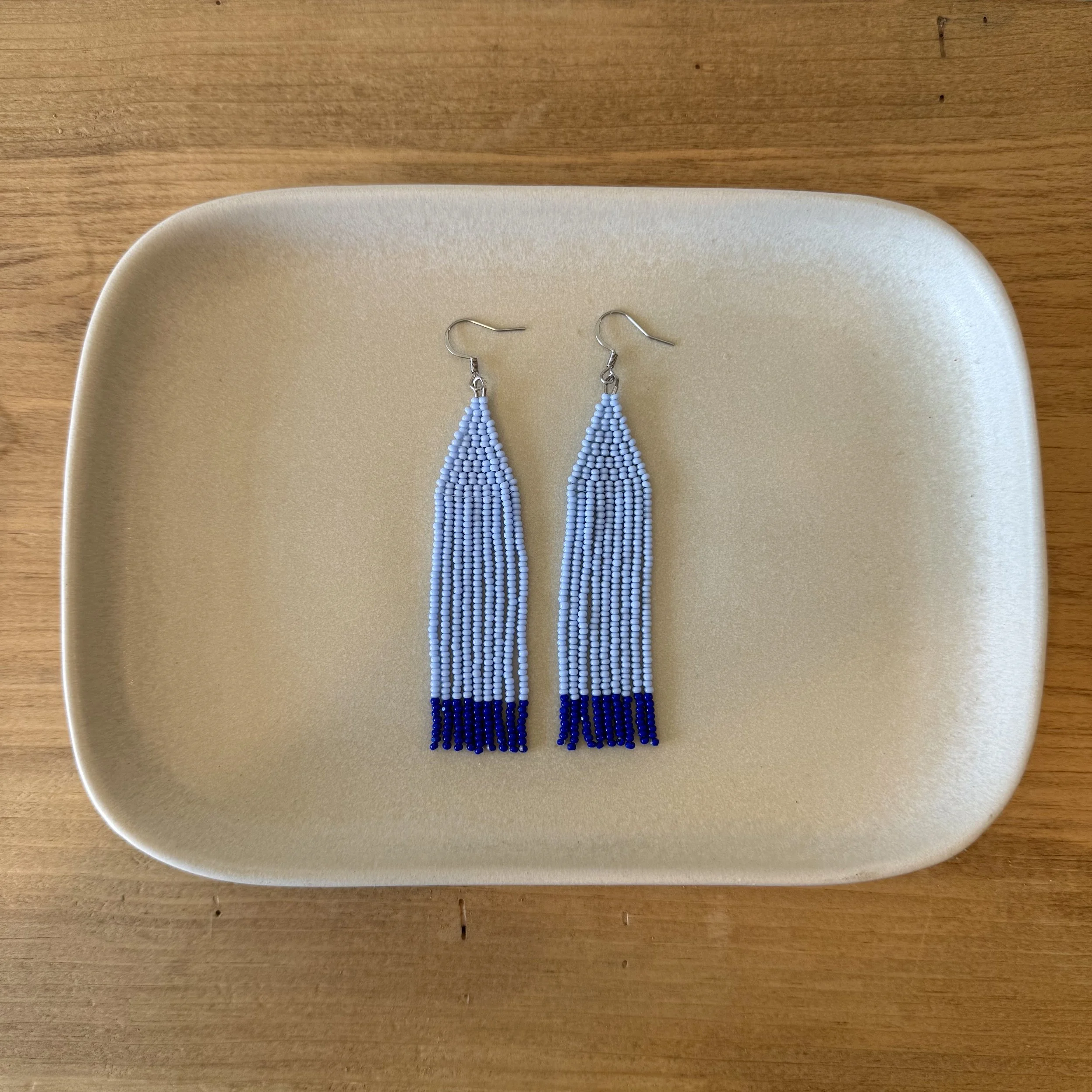 Fringe tips, light blue