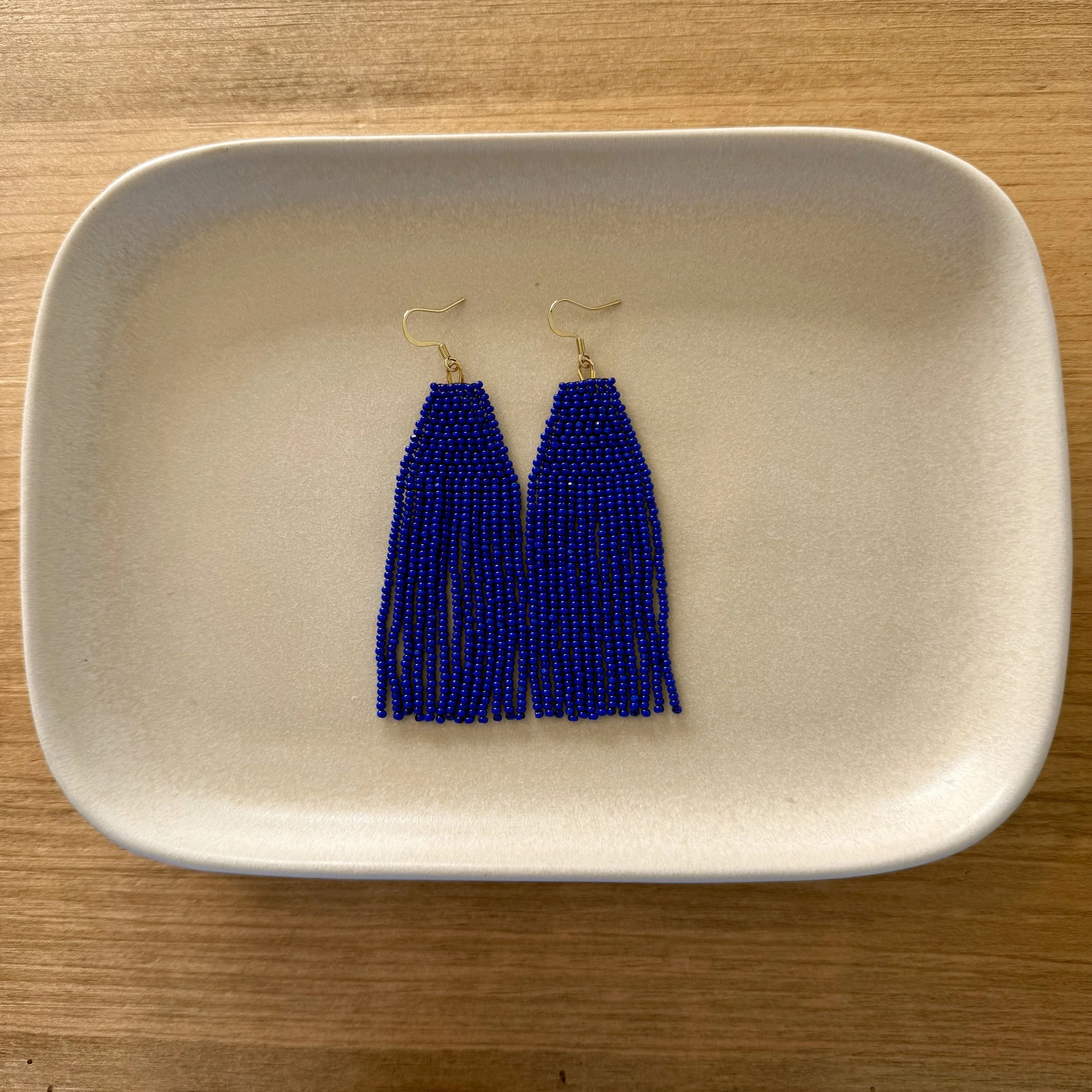 Solid charlotte fringes, blue