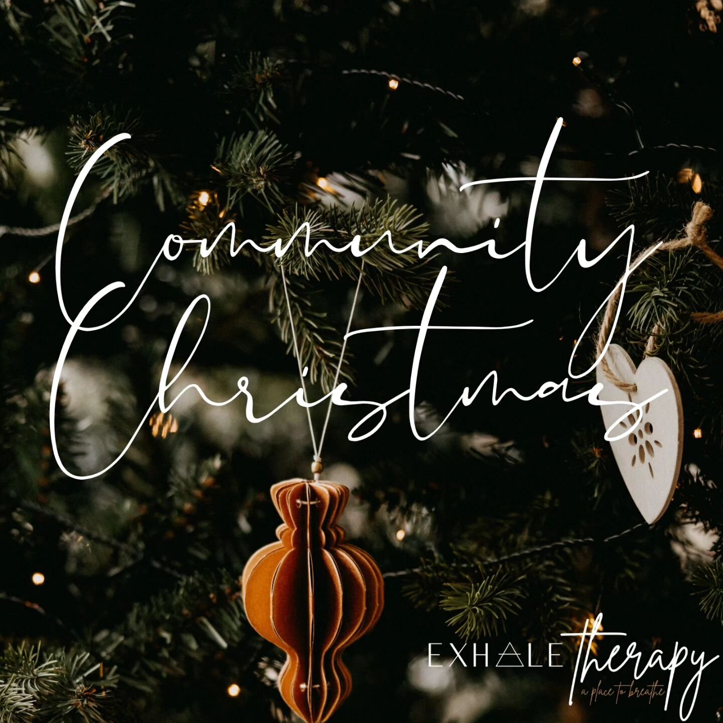 🎄 It's that time of year again! 🌟 We're thrilled to announce the launch of our 4th Annual Community Christmas Initiative here at Exhale Therapy!

At the heart of the season, we believe in the magic of giving and the strength of our community. Wheth