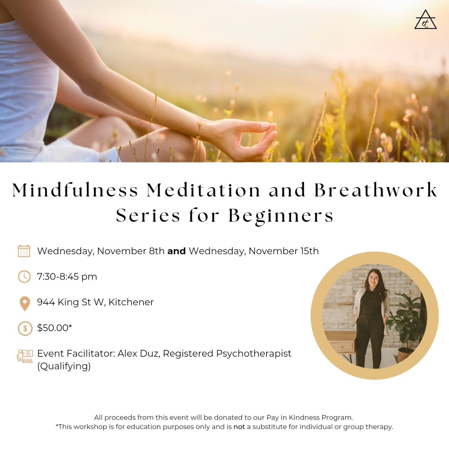 Practices of mindfulness meditation and breathwork can offer immense benefits including stress reduction, improved focus, nervous system regulation, enhanced self awareness, better sleep, increased energy, clarity, and relaxation.

Join Alex Duz, RP 