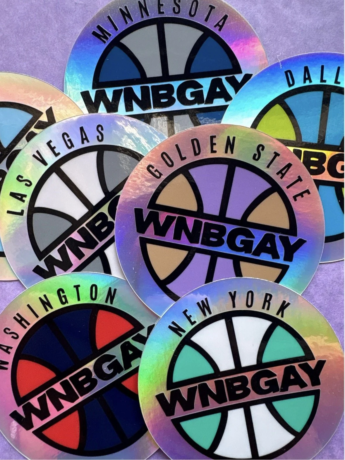 WNBGAY Home Court Series Stickers