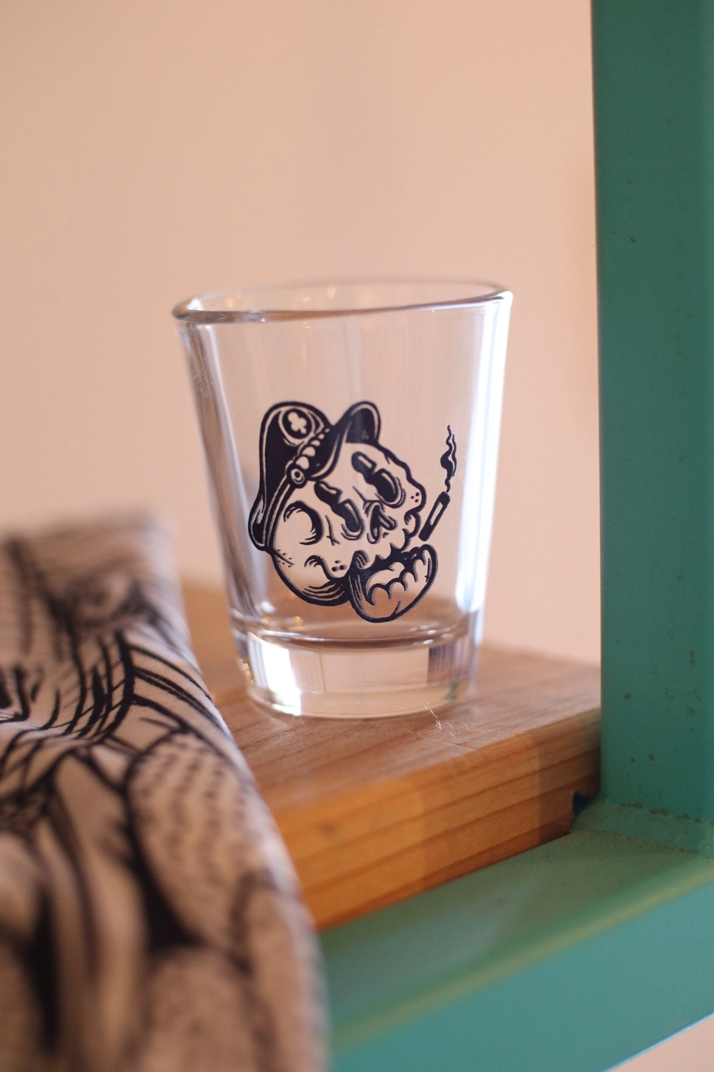 custom printed shot glass with custom logo