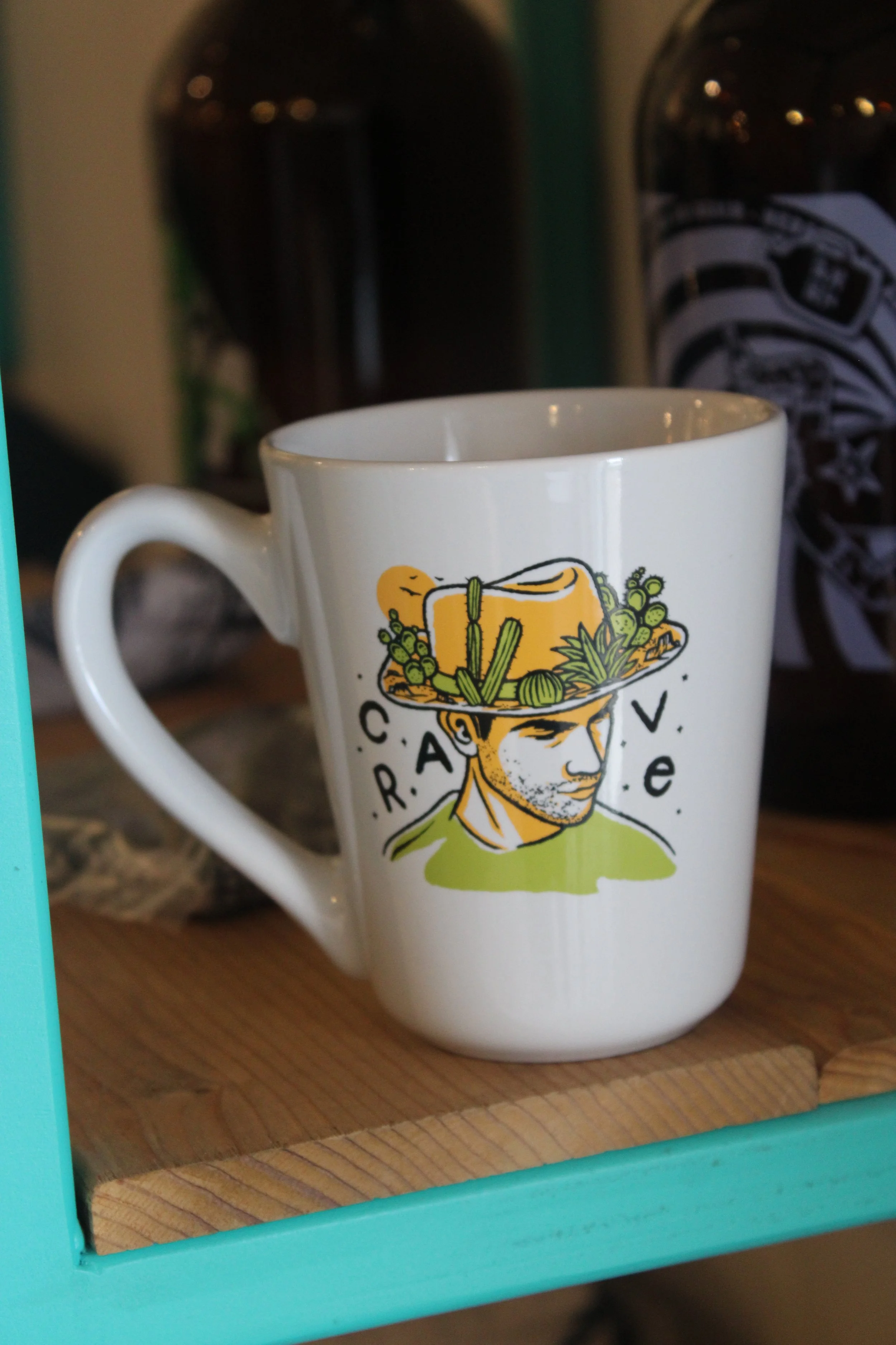 Custom printed ceramic mug with custom logo