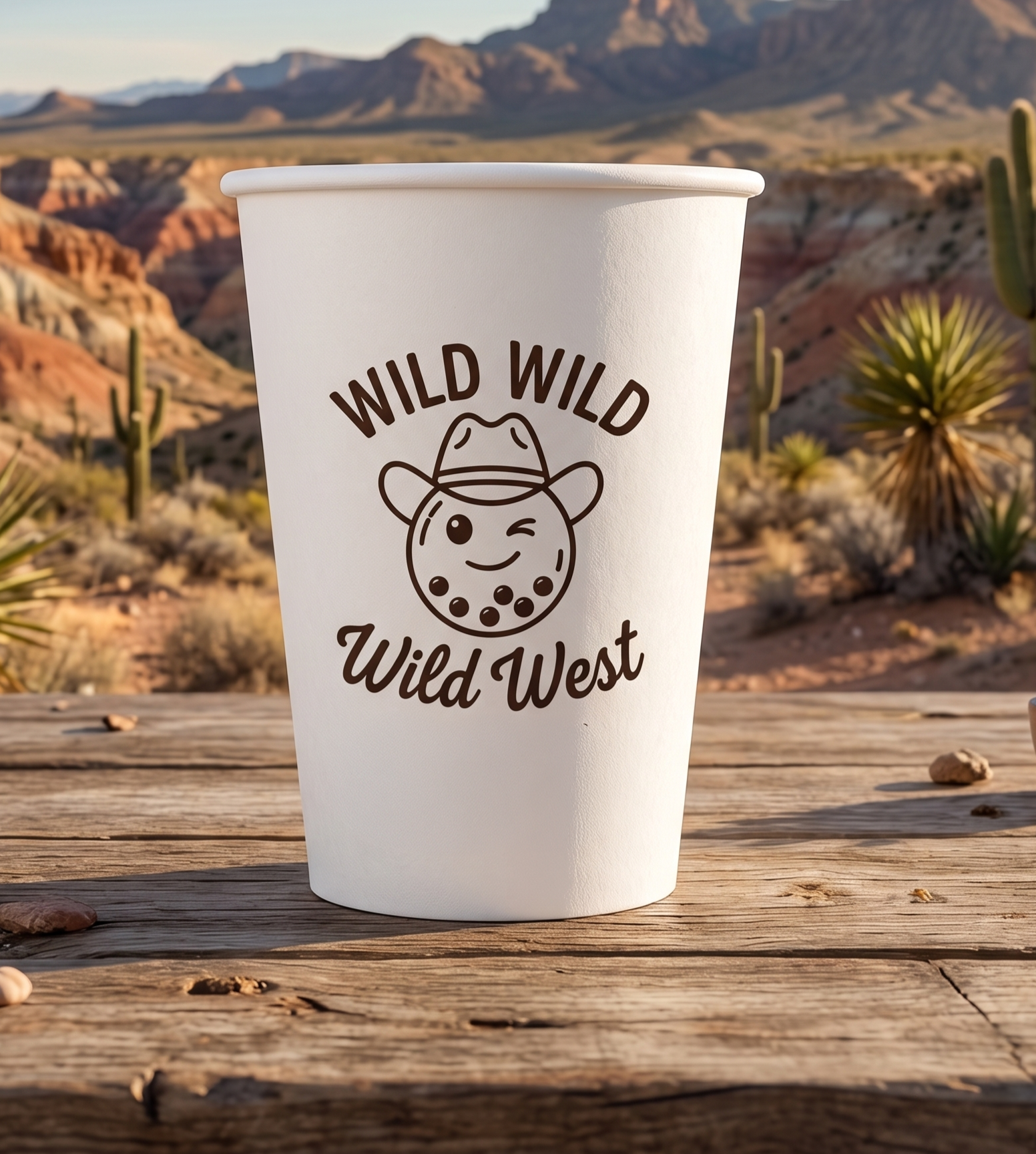 Custom printed hot coffee cup with custom logo