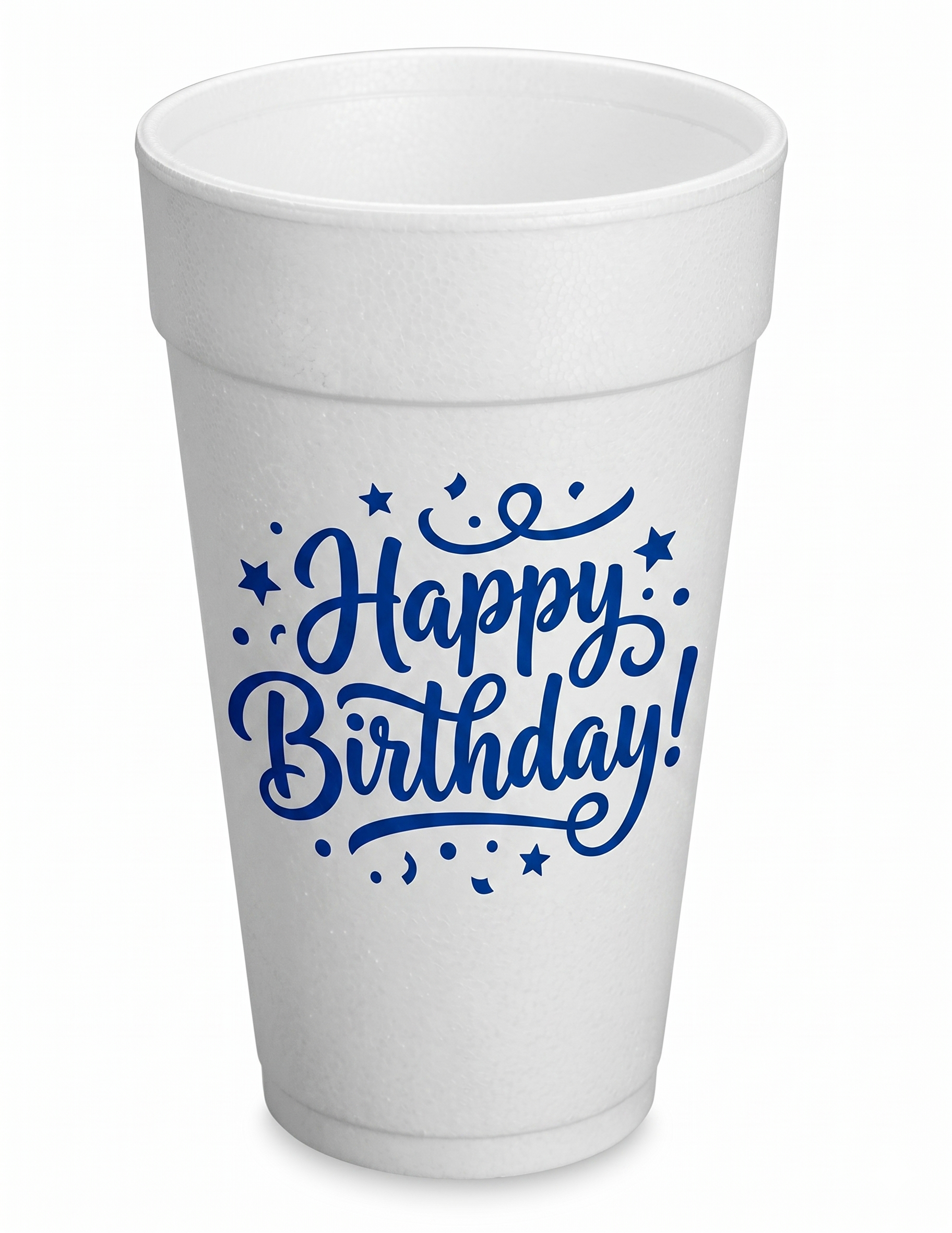 Custom printed Styrofoam cup with custom logo