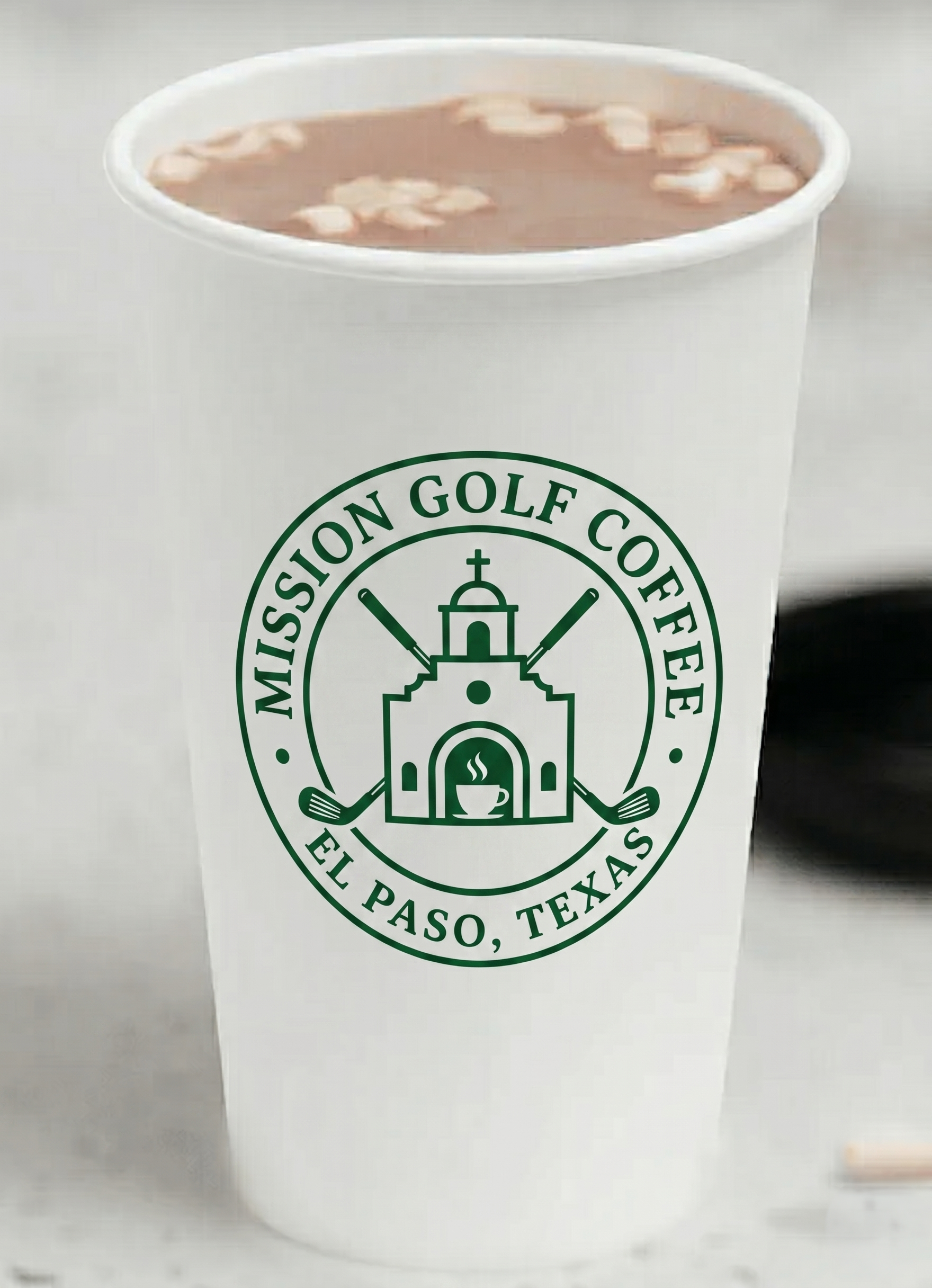 Custom printed hot coffee cup with custom logo