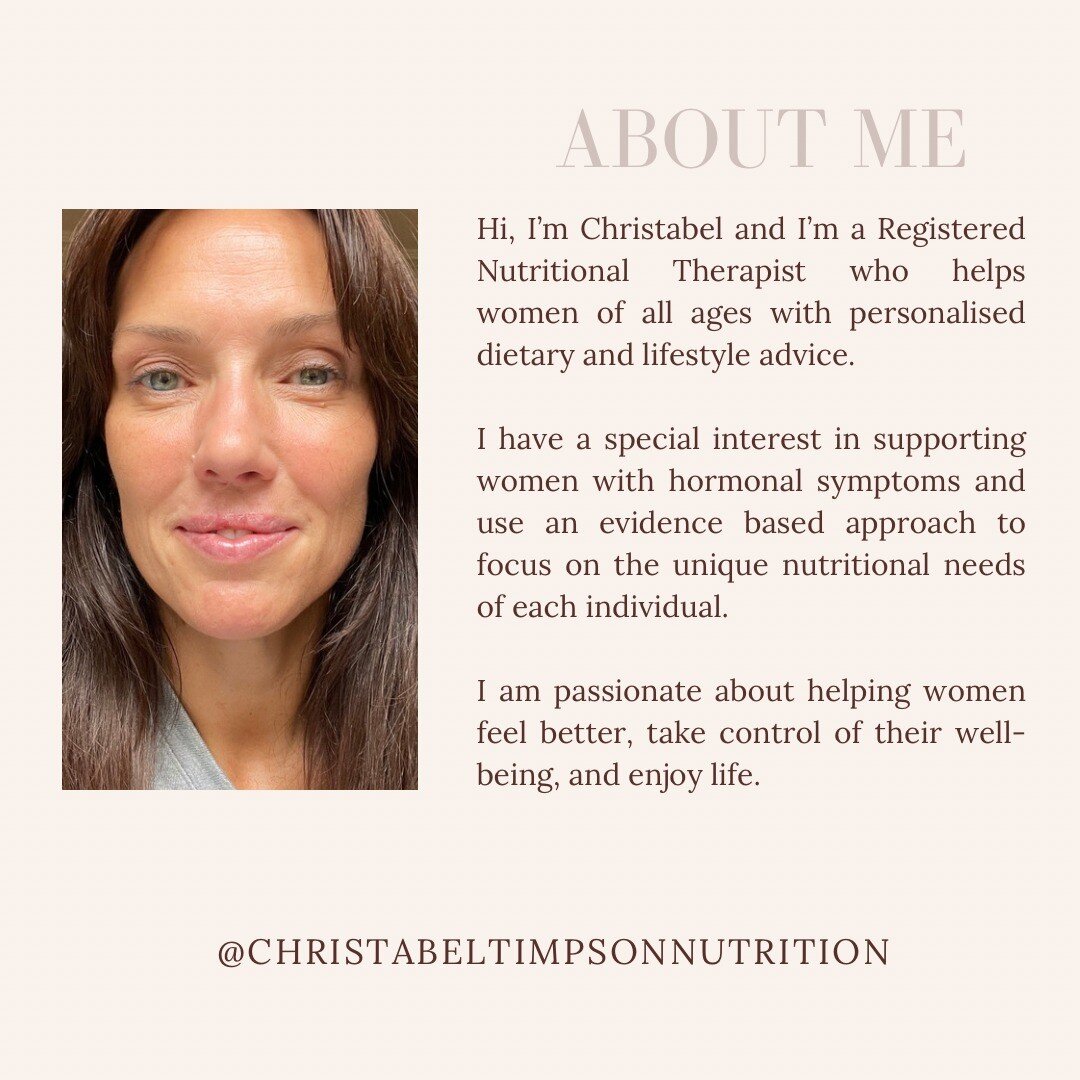 Hi, I&rsquo;m Christabel and I&rsquo;m a Registered Nutritional Therapist who helps women of all ages with personalised dietary and lifestyle advice. 

I have a special interest in supporting women with hormonal symptoms and use an evidence-based app