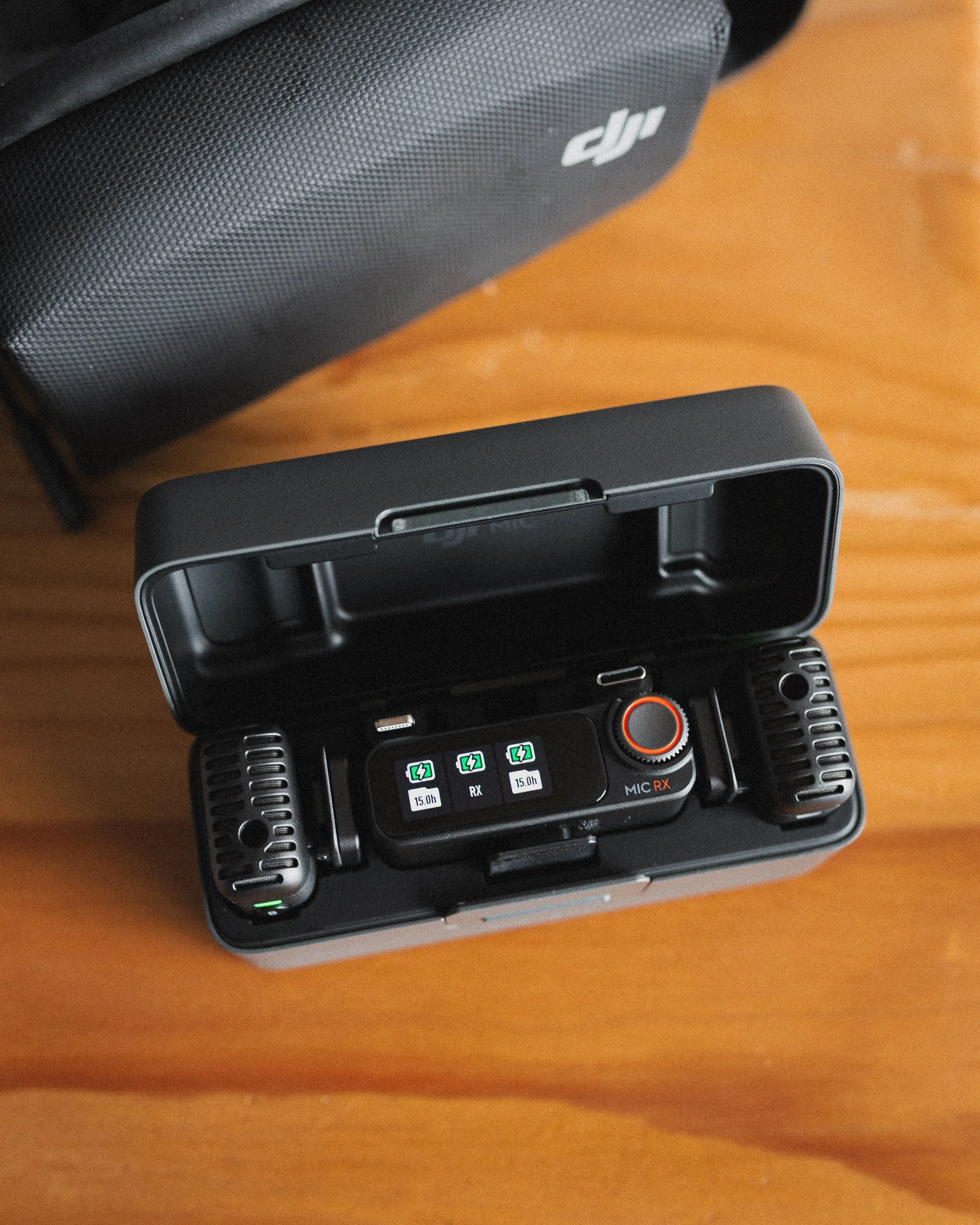 A lightweight, compact setup that's perfect for taking out to the field to record audio