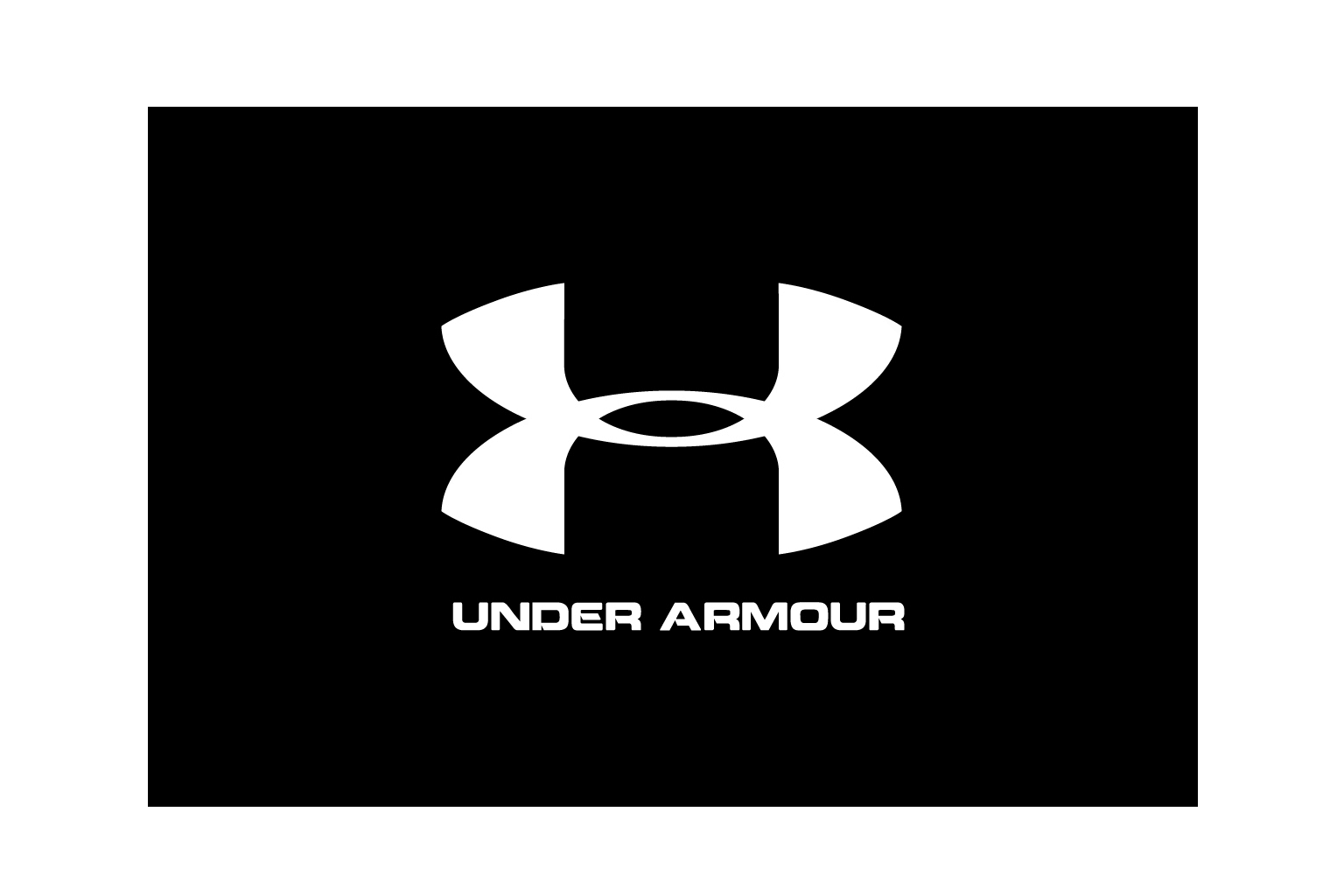 Black background with white Under Armour logo and text.