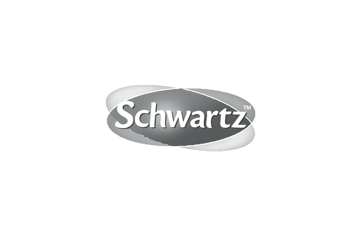 Black and white Schwartz logo with elliptical design surrounding the word 'Schwartz'.