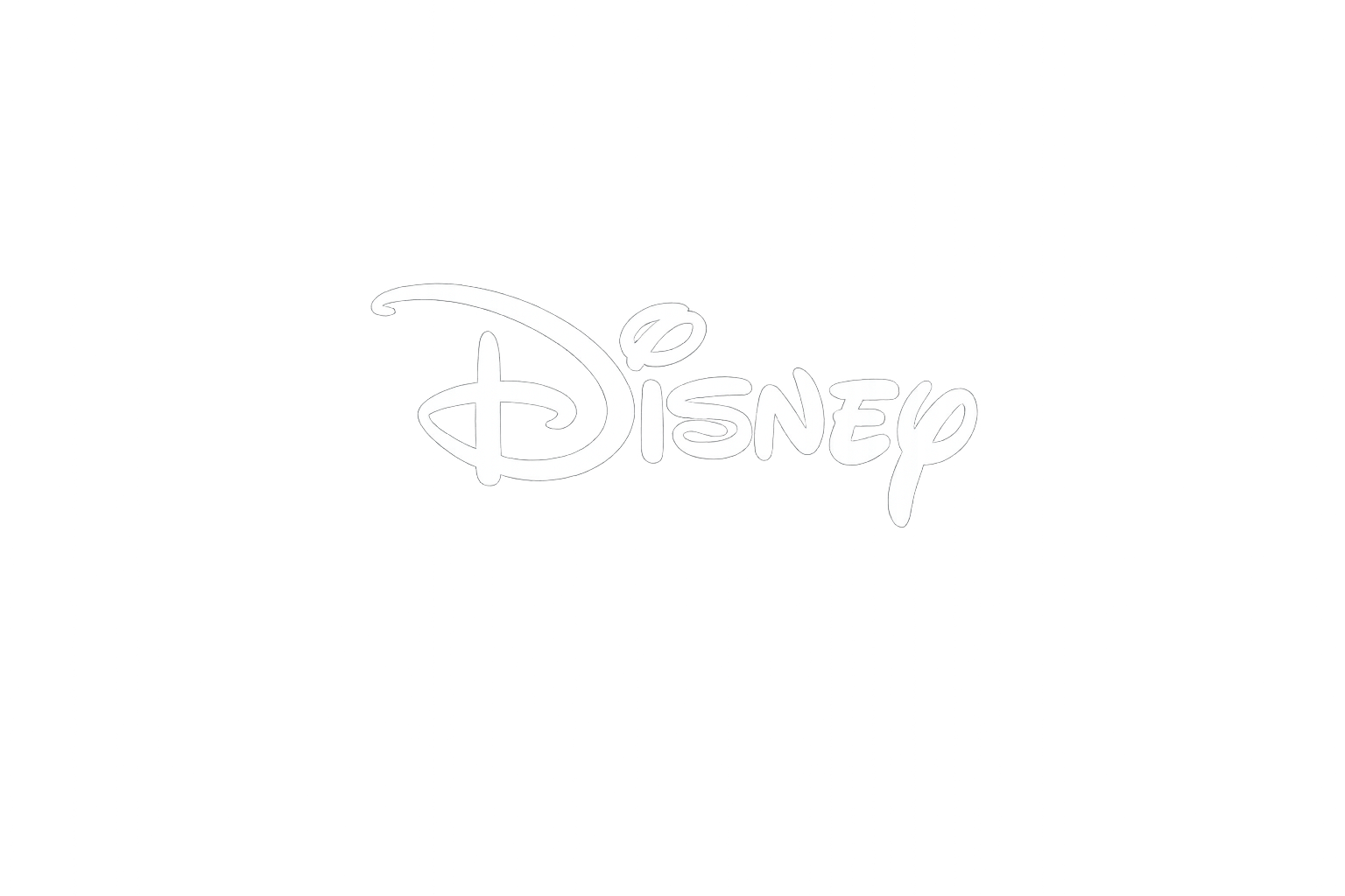 Black background with the white Disney logo in the center.