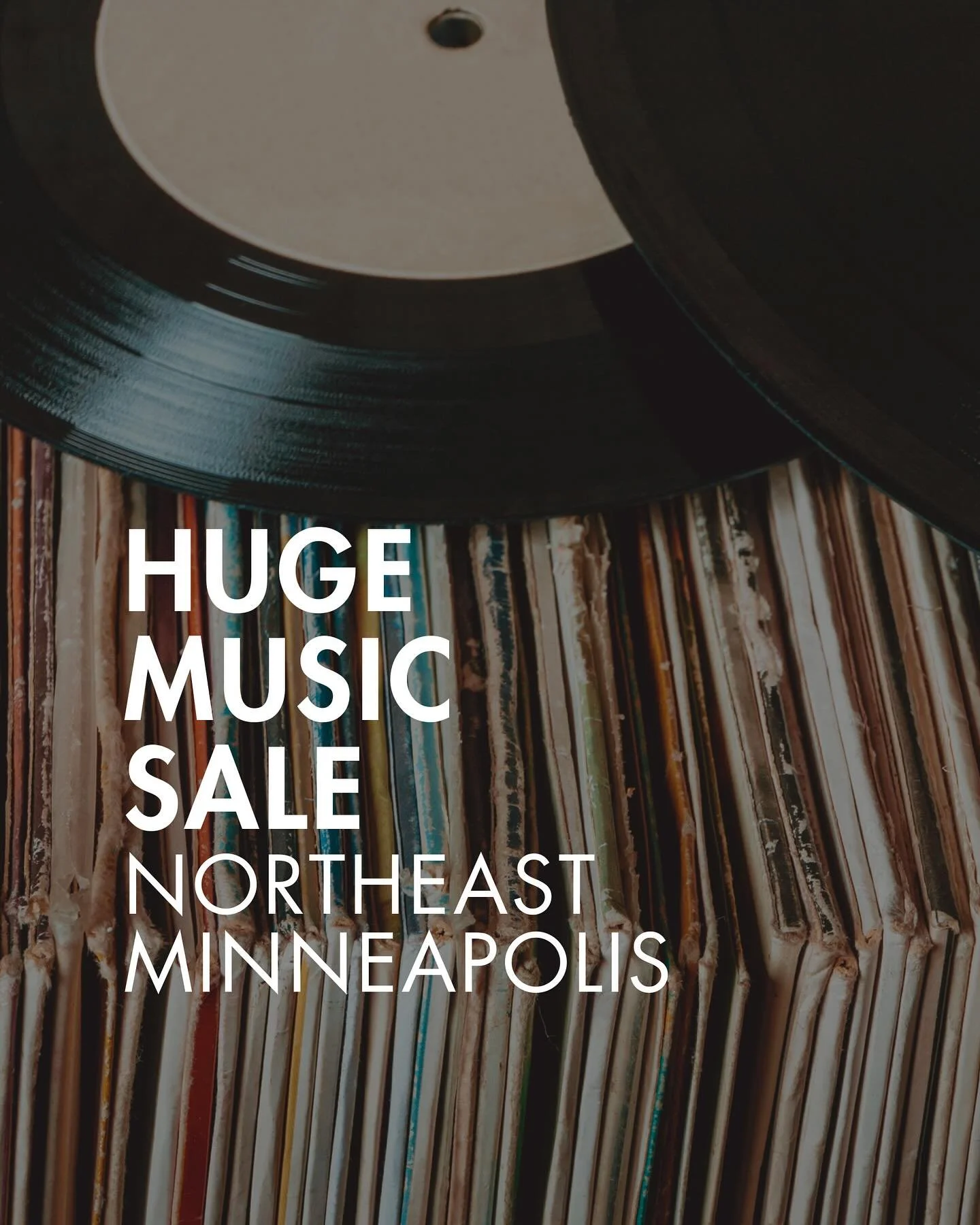 Guys, there&rsquo;s a man in Minneapolis having a HUGE music + movie sale this weekend. 

Vinyl priced as marked, many 50 cents. Thousands of CDs, cassettes, 45s, DVDs&hellip;25 cents each.

NORTHEAST FALL MUSIC SALE
18 + 19 October, 10 am - 5 pm
143