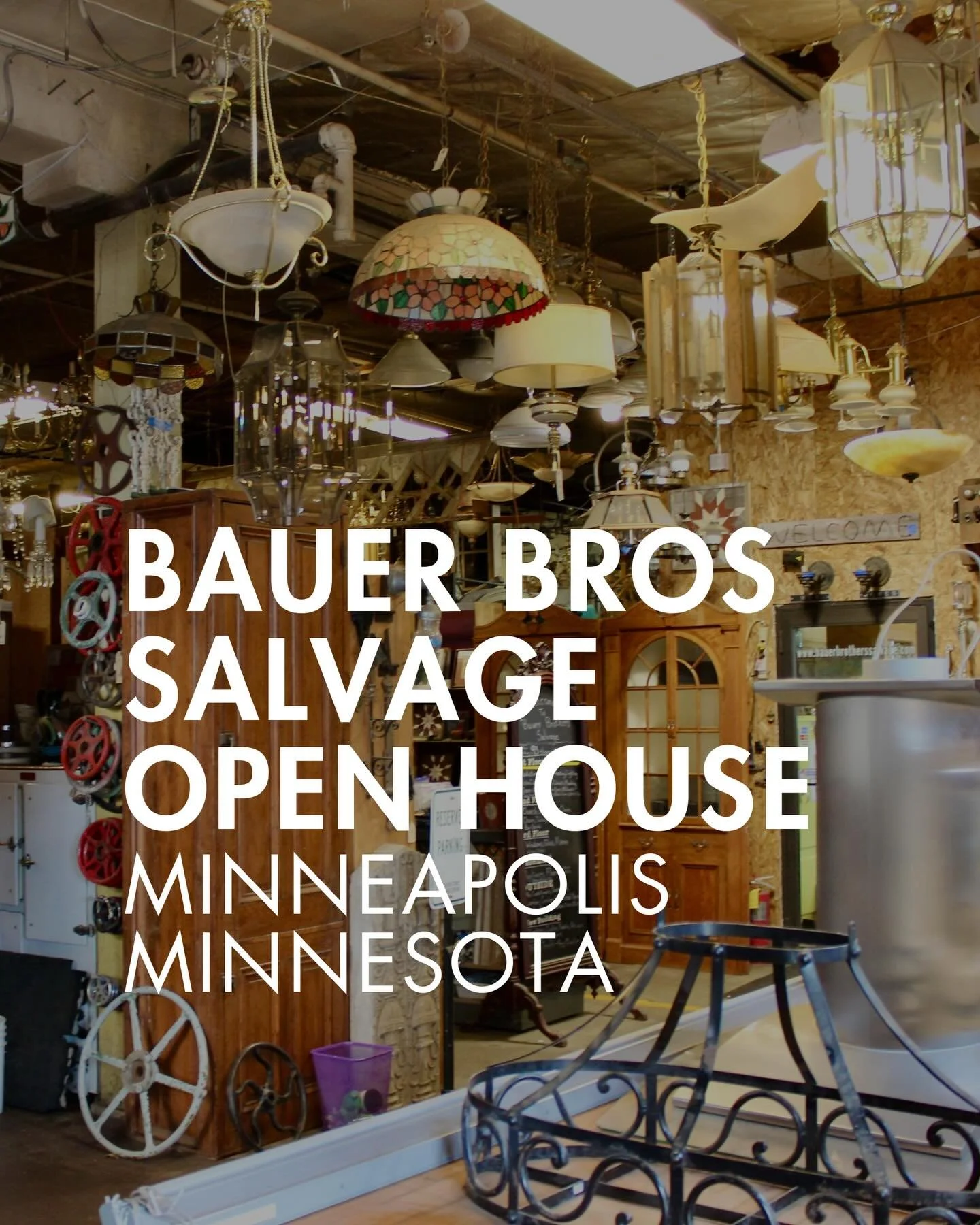 The largest architectural salvage collection in the country is right here in Minneapolis?! Have you heard of Bauer Brothers? Family owned for over 65 years. 

Think vintage doors, stained glass windows, antique pub tables, cast-iron radiators, etc, a
