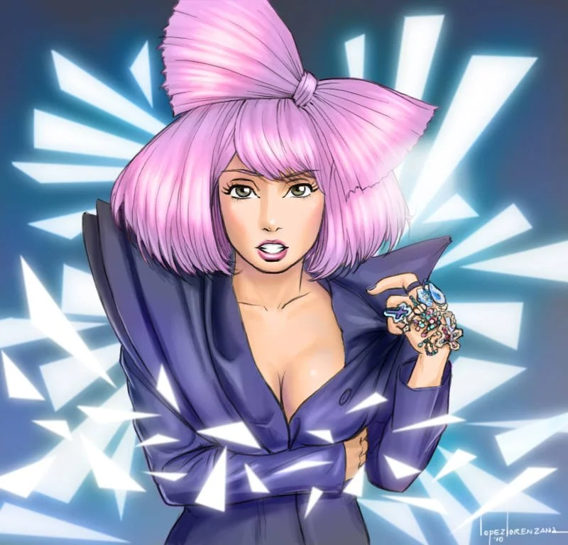 (Tap the image to see the speed painting) 
 Lady Gaga - Photoshop / 2010