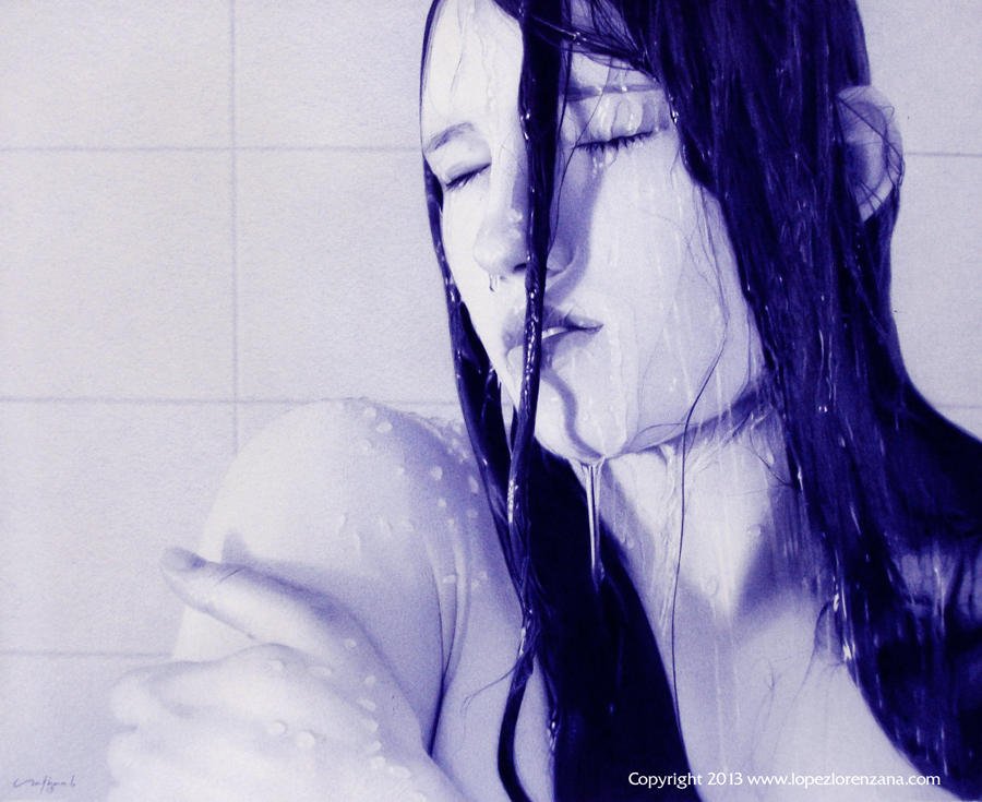 Stillness 02 -Blue Ballpoint Pen / 2013