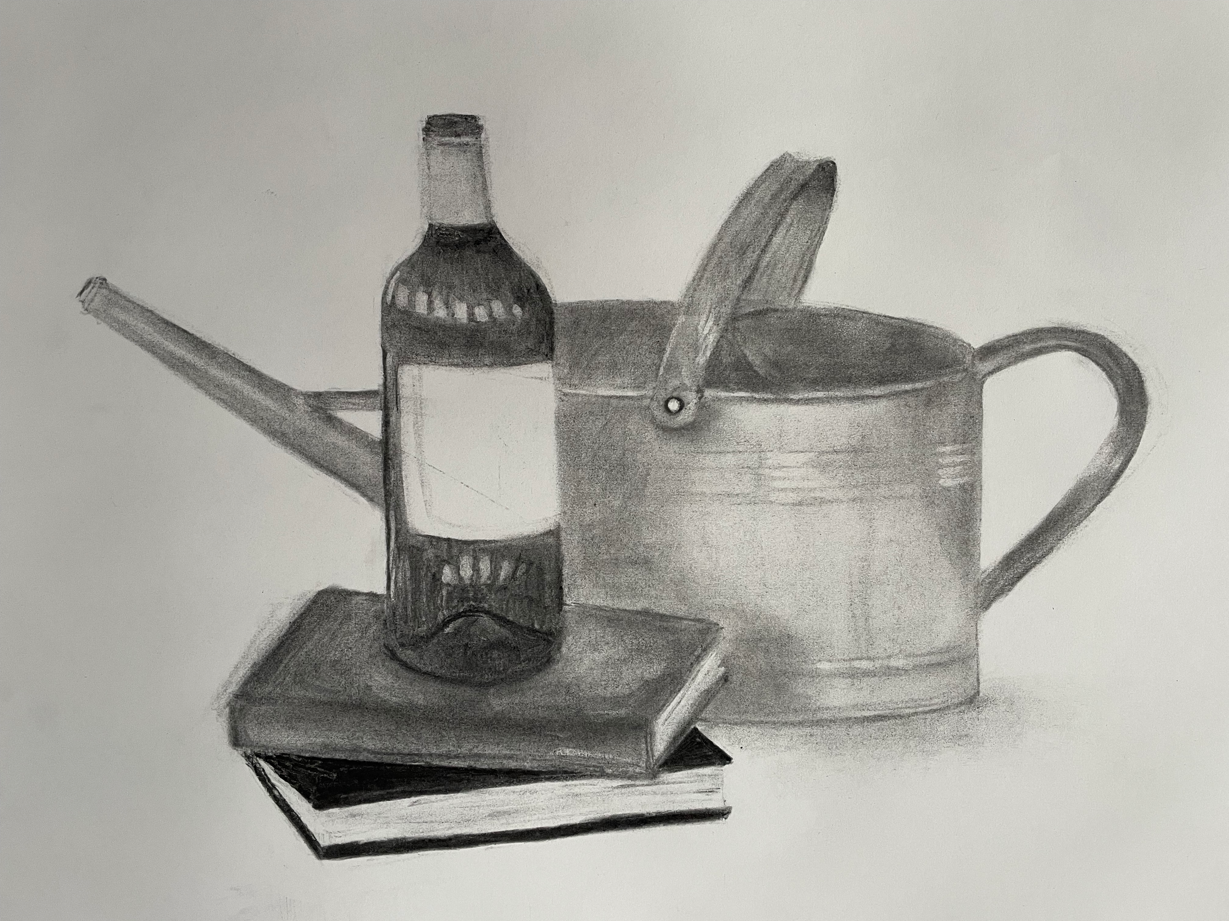 Still Life, 12x18 in, vine charcoal