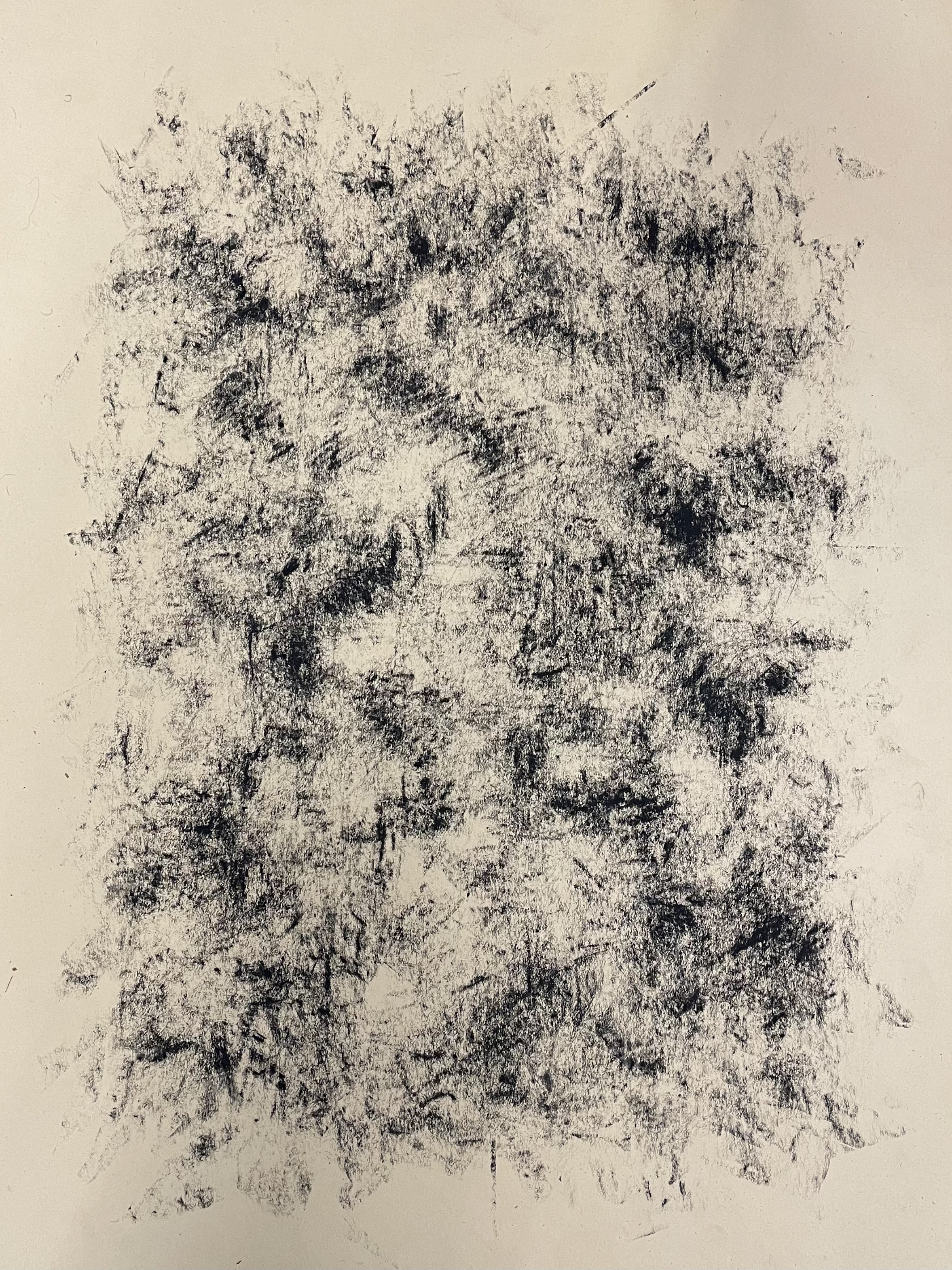 Floor Rubbing, 24x18 in, conte crayon