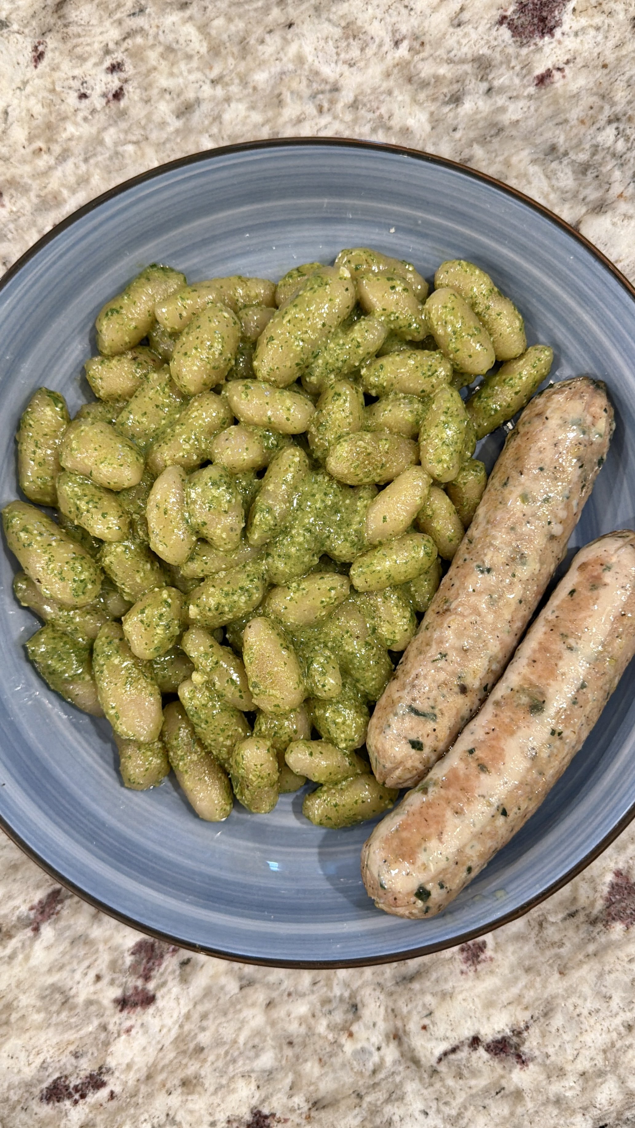 Homemade Cauliflower Gnocchi w Basil Pesto