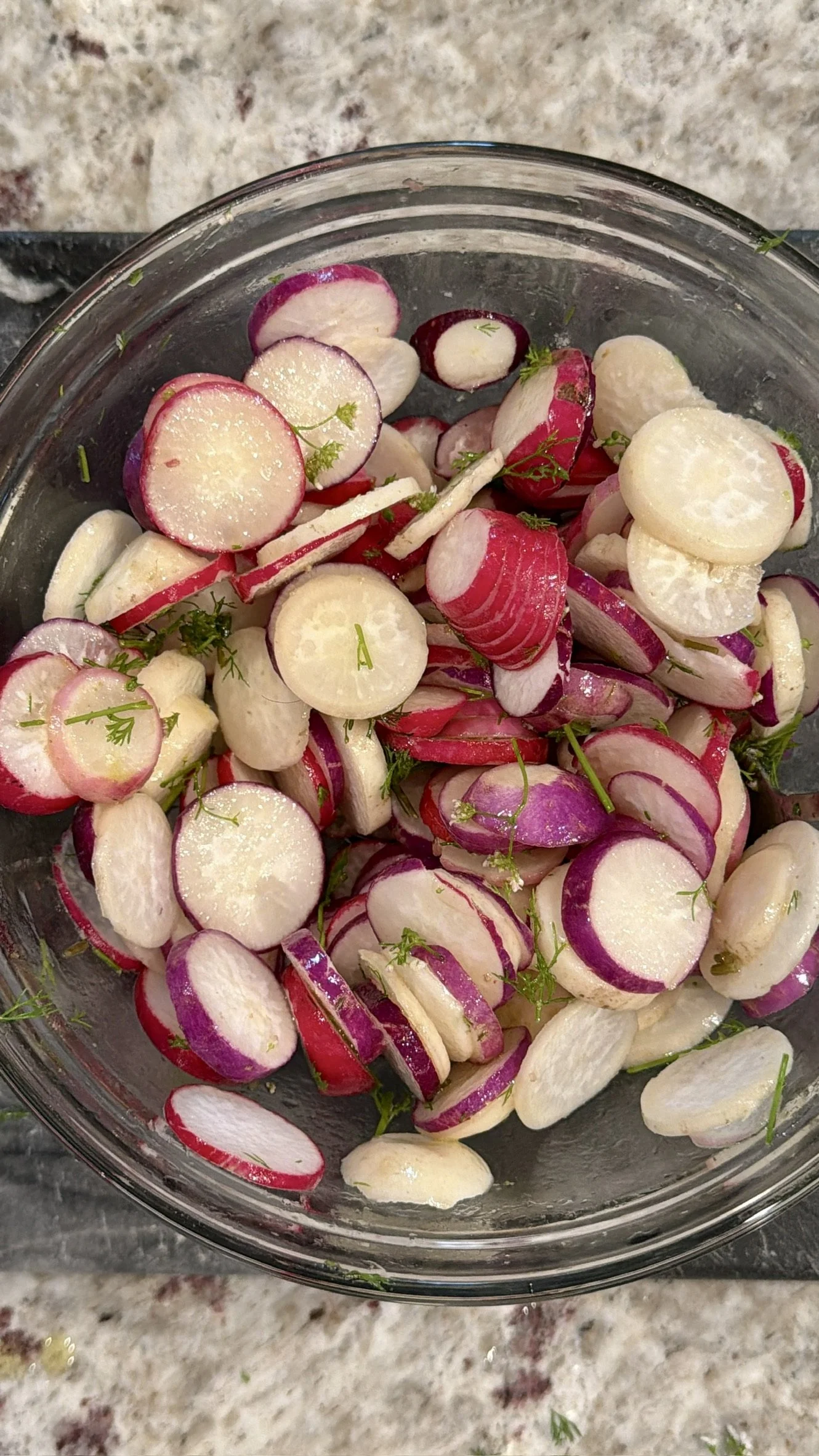 Colorful Radish Salad (w/ thyme honey)