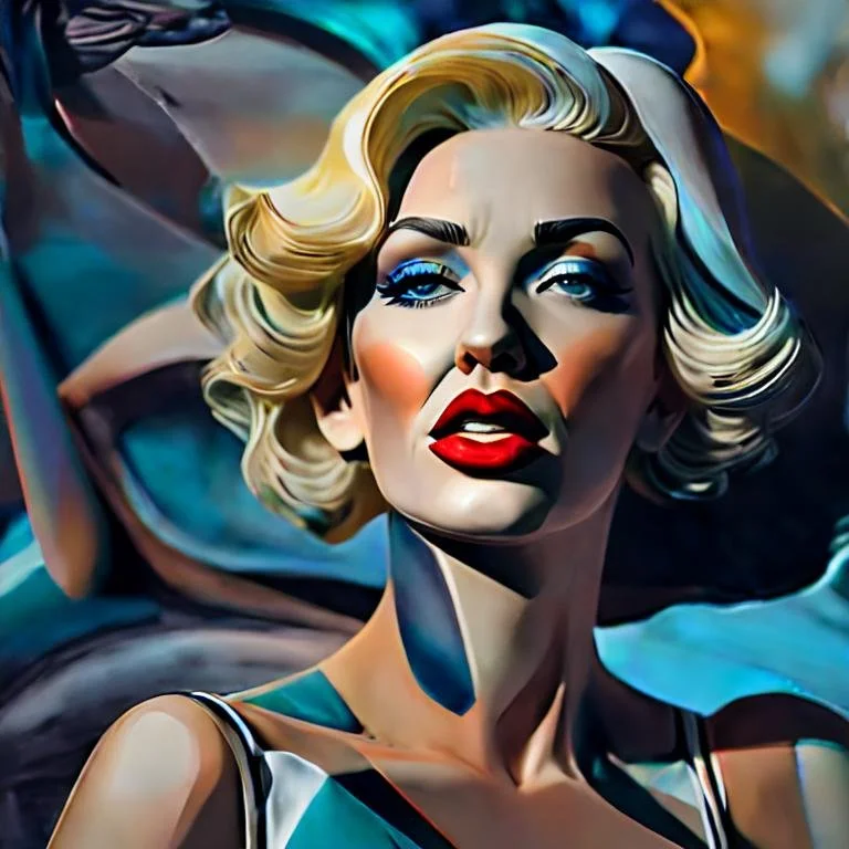 RunwayML prompt 'Image of Marilyn Munroe in the style of a Picasso painting'