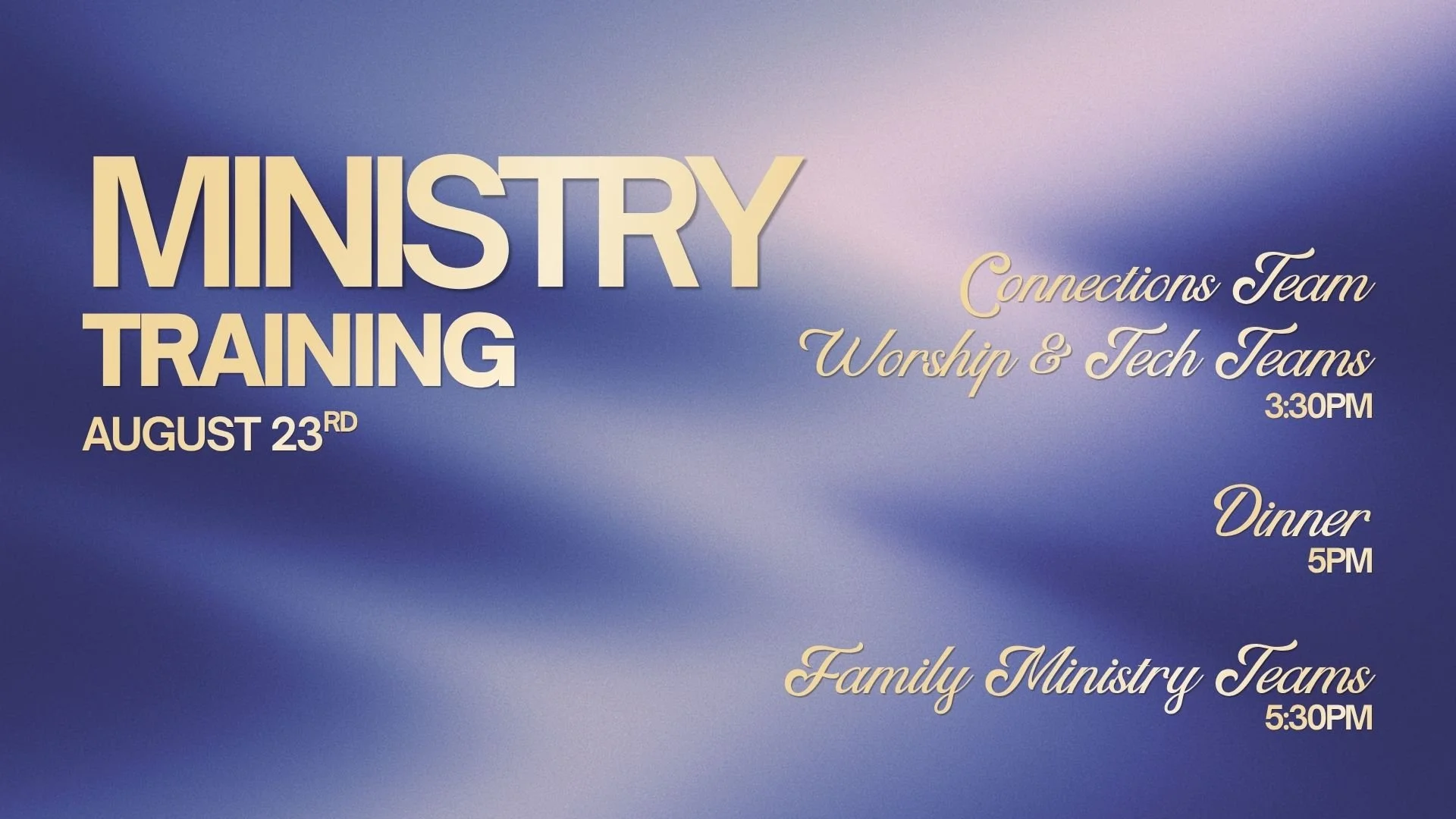 Ministry Training