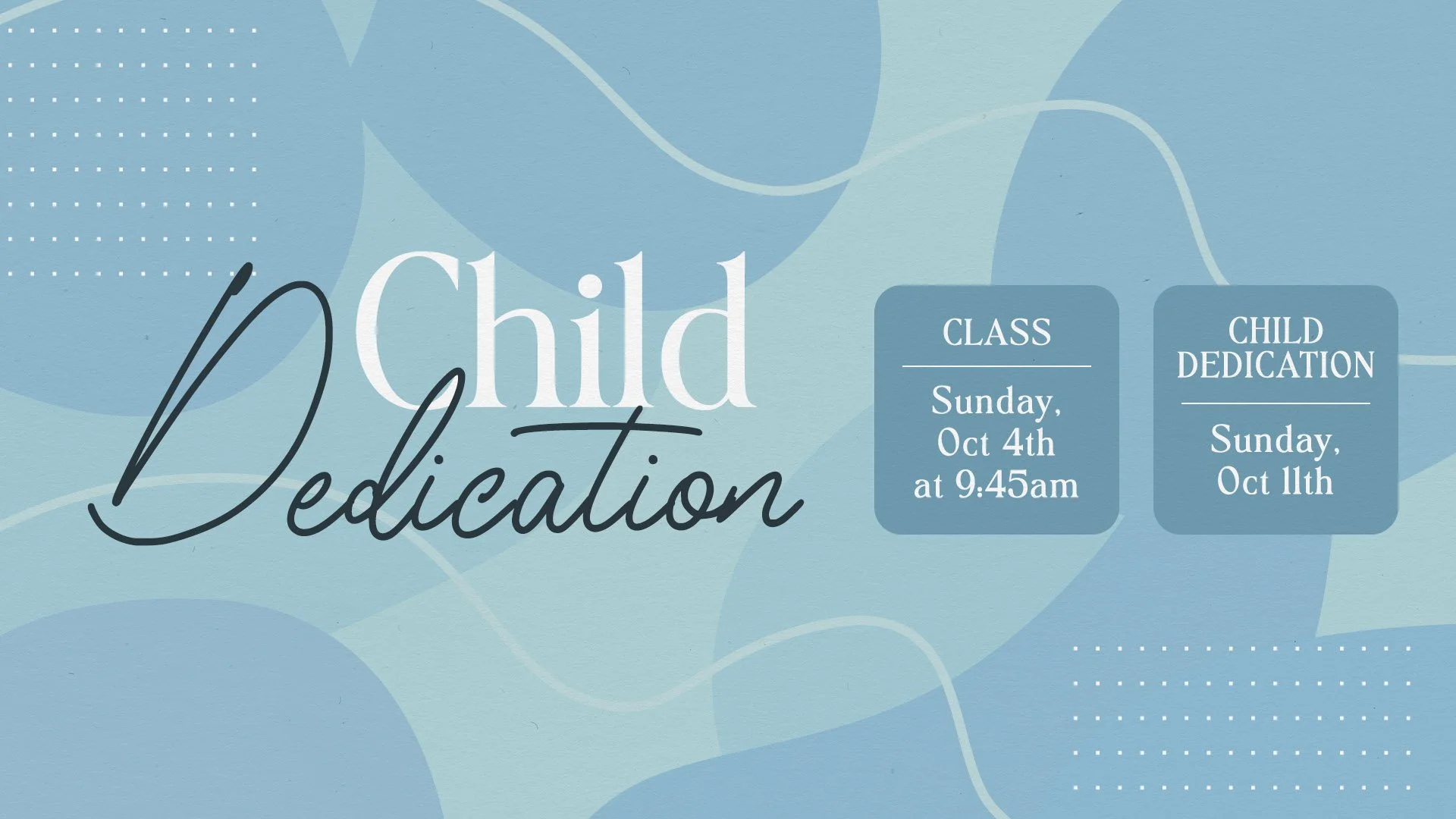 Child Dedication Class