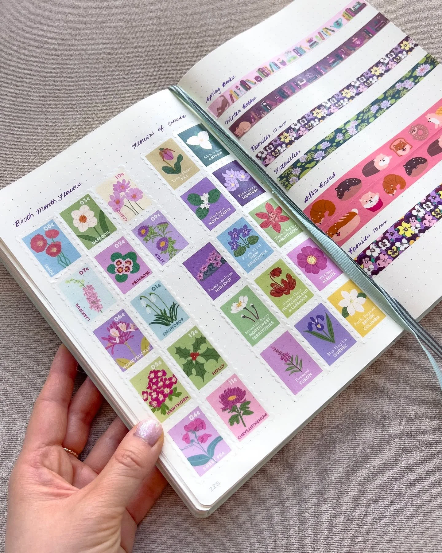 I&rsquo;ve been super busy creating lots of NEW stationery items to bring to the @torontostationeryshow, including: 
 
🌃 2 Stamp Washi Tapes (Birth Month Flowers &amp; Flowers of Canada)
3 Washi Tape Designs (Spring Books, Winter Books, and Waterlil
