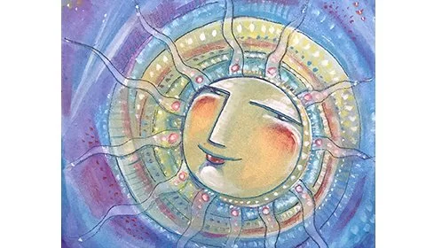 Sunlit: Toni Brou works on canvas