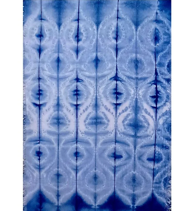 Blue dyed fabric