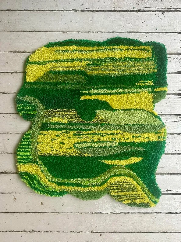 Green textile abstract