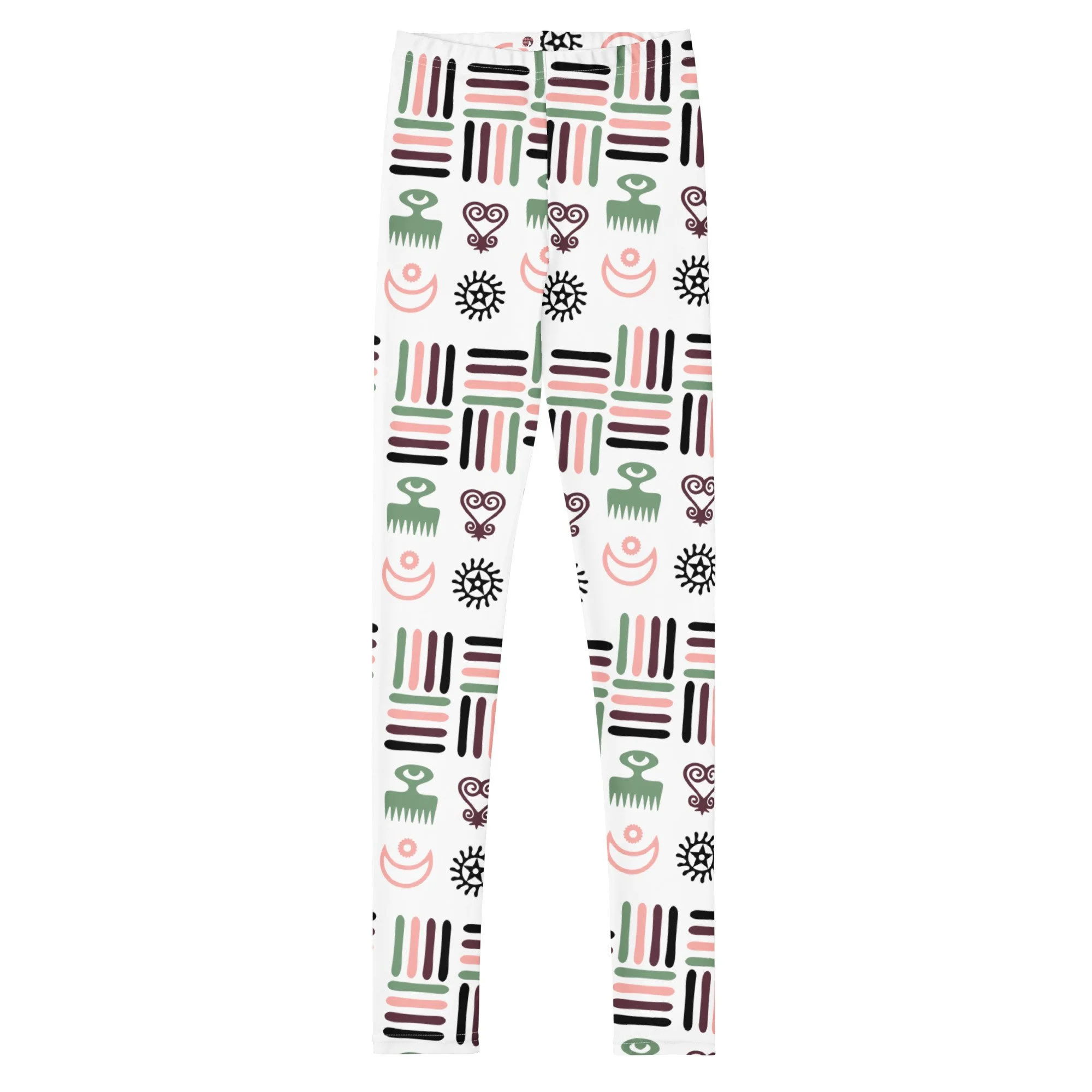 Empowered Adinkra Youth Leggings