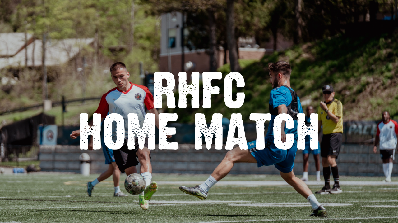 RHFC Home Match with football players on field in action