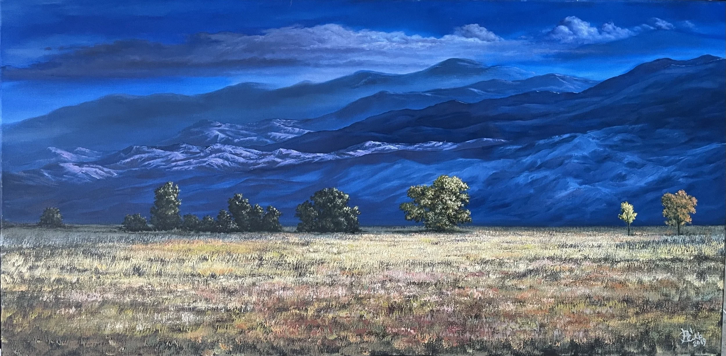 Sunset In The Altai Mountains 45x90cm