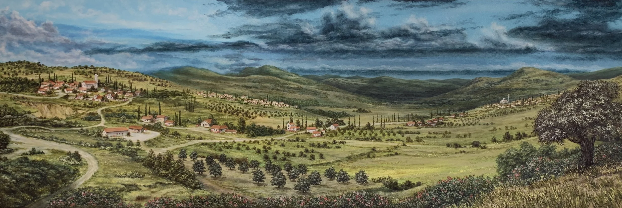 Winter In Lefkara 40x120cm