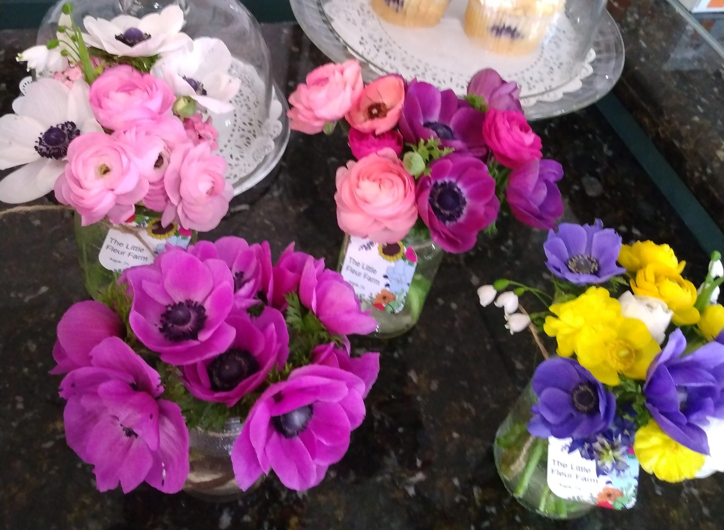 Ranunculus and Anemone Bouquets
