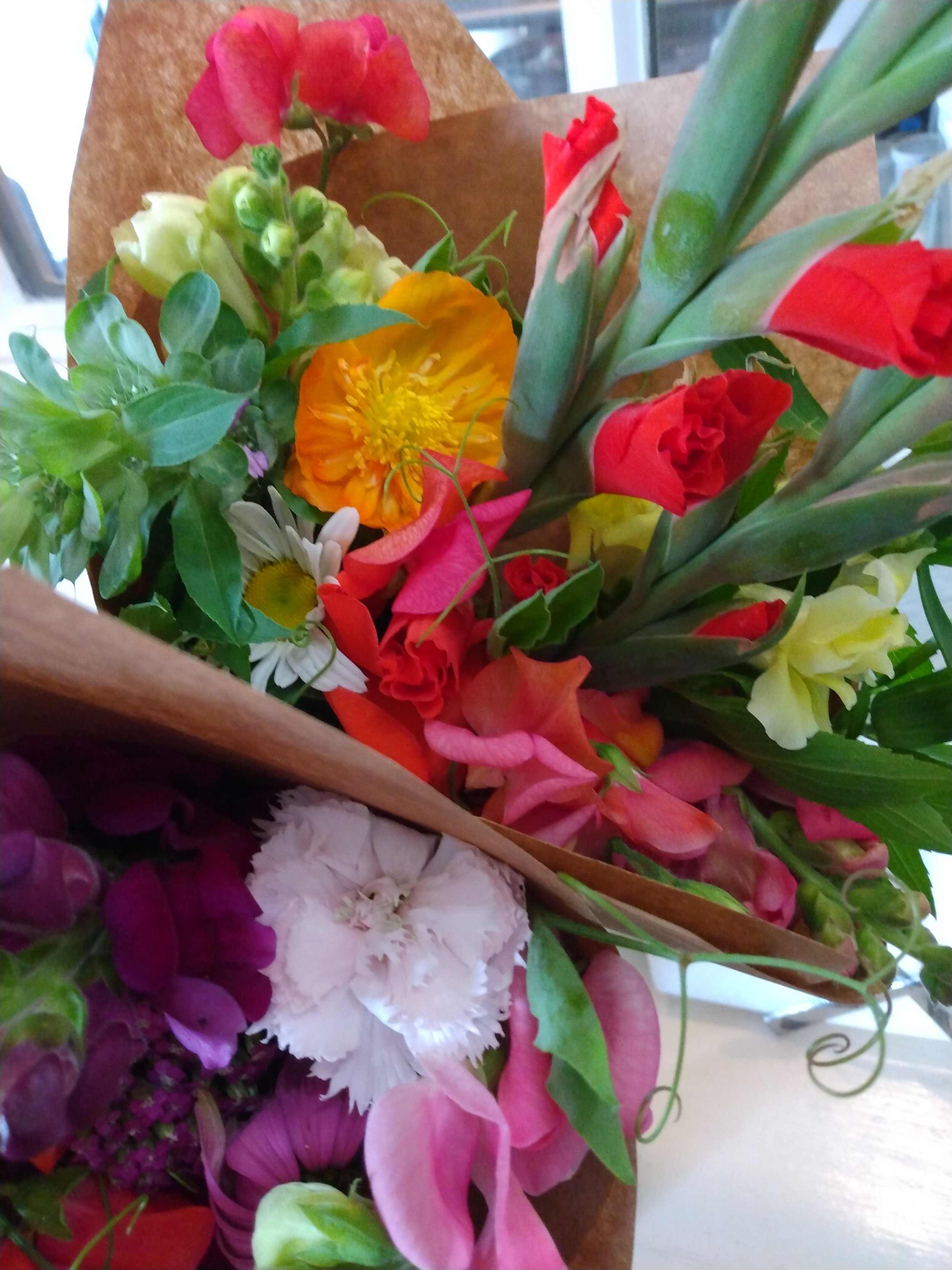 Warm color bouquets