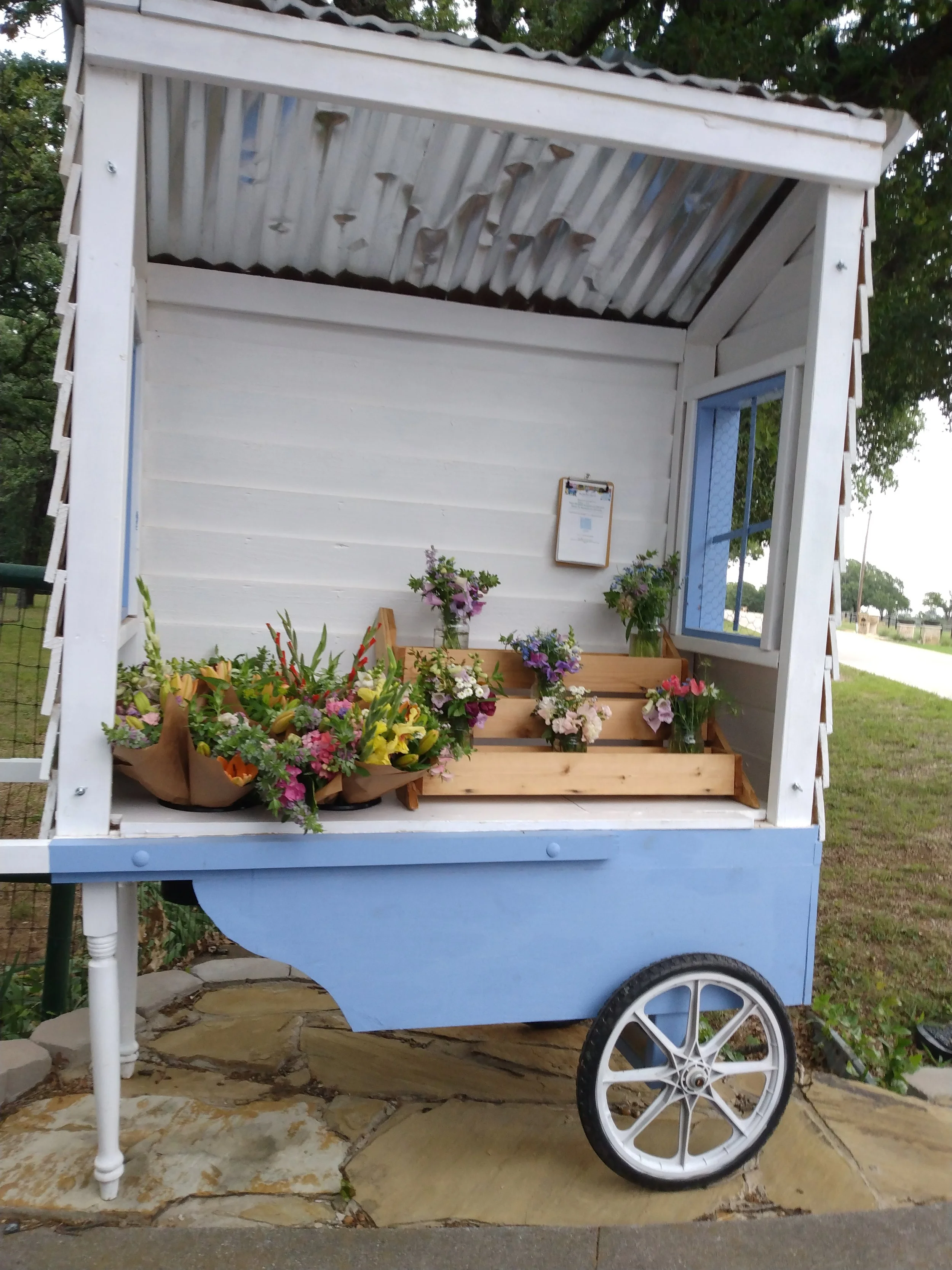 Flower Cart with Flowers