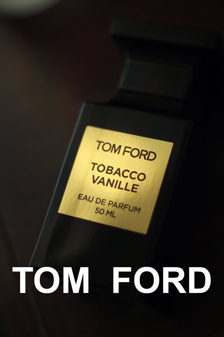 Tom Ford Tobacco Vanille Eau de Parfum bottle with gold label.