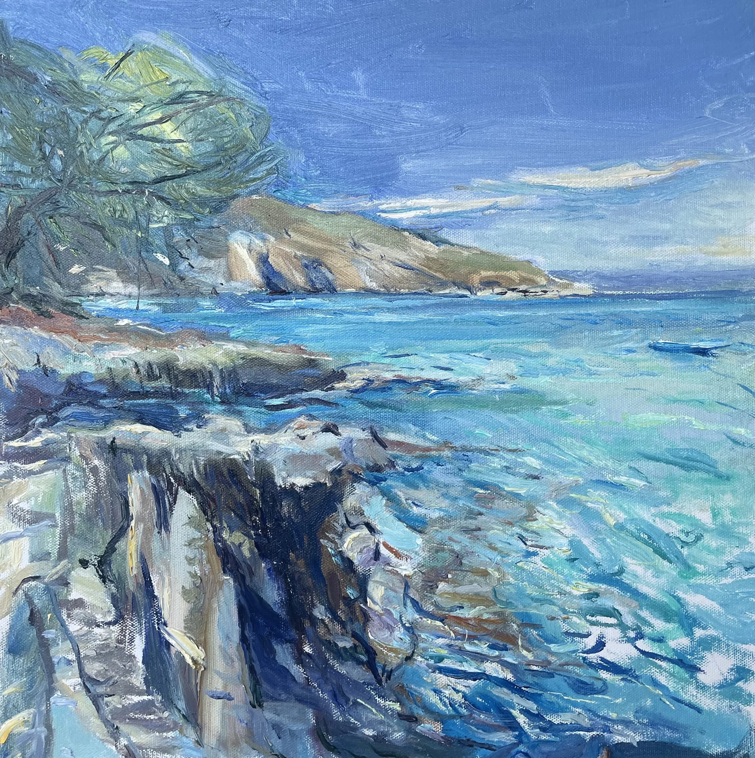 Omprogialos Bay - Oil on canvas