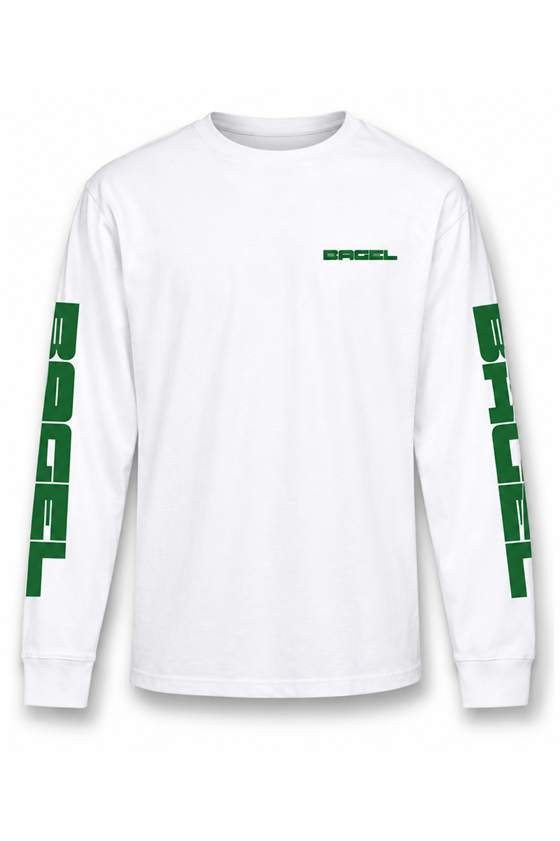 BAGEL – Grass Green Long-Sleeve Logo Tee